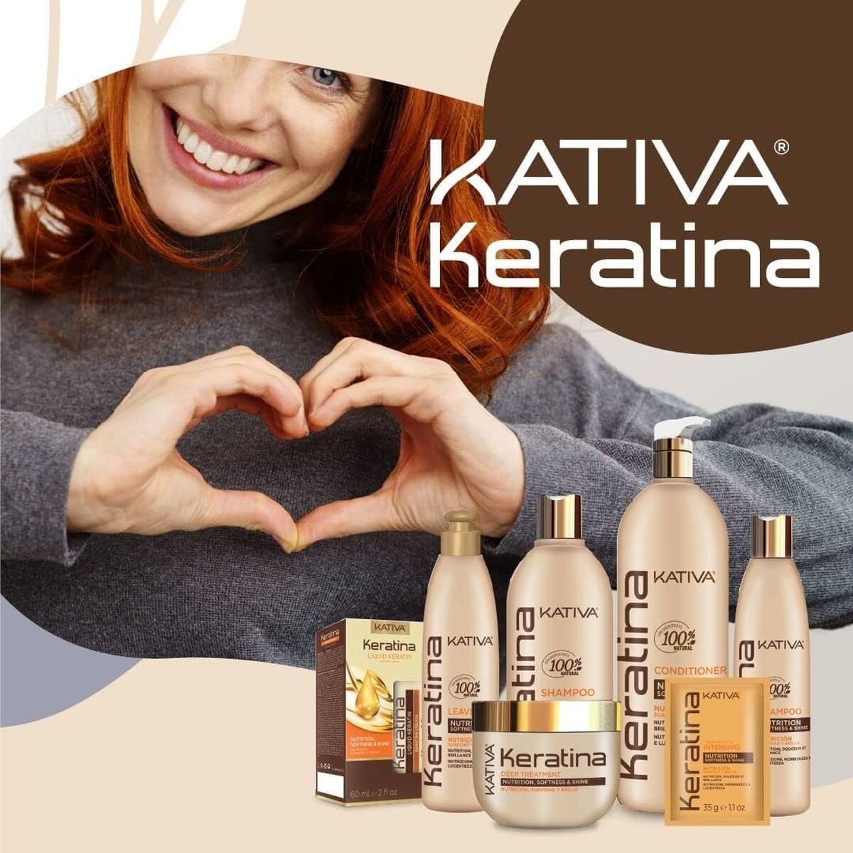 Nourishing Hair Mask Kativa Keratina Deep 300 ml for Women hair mask packaging