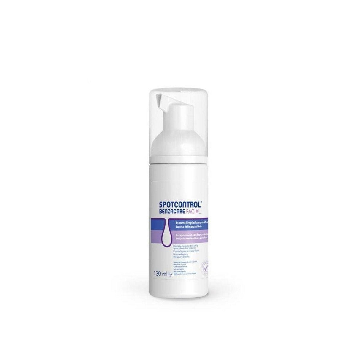 Cleansing Foam Benzacare Spotcontrol Facial 130 ml Purifying product packaging