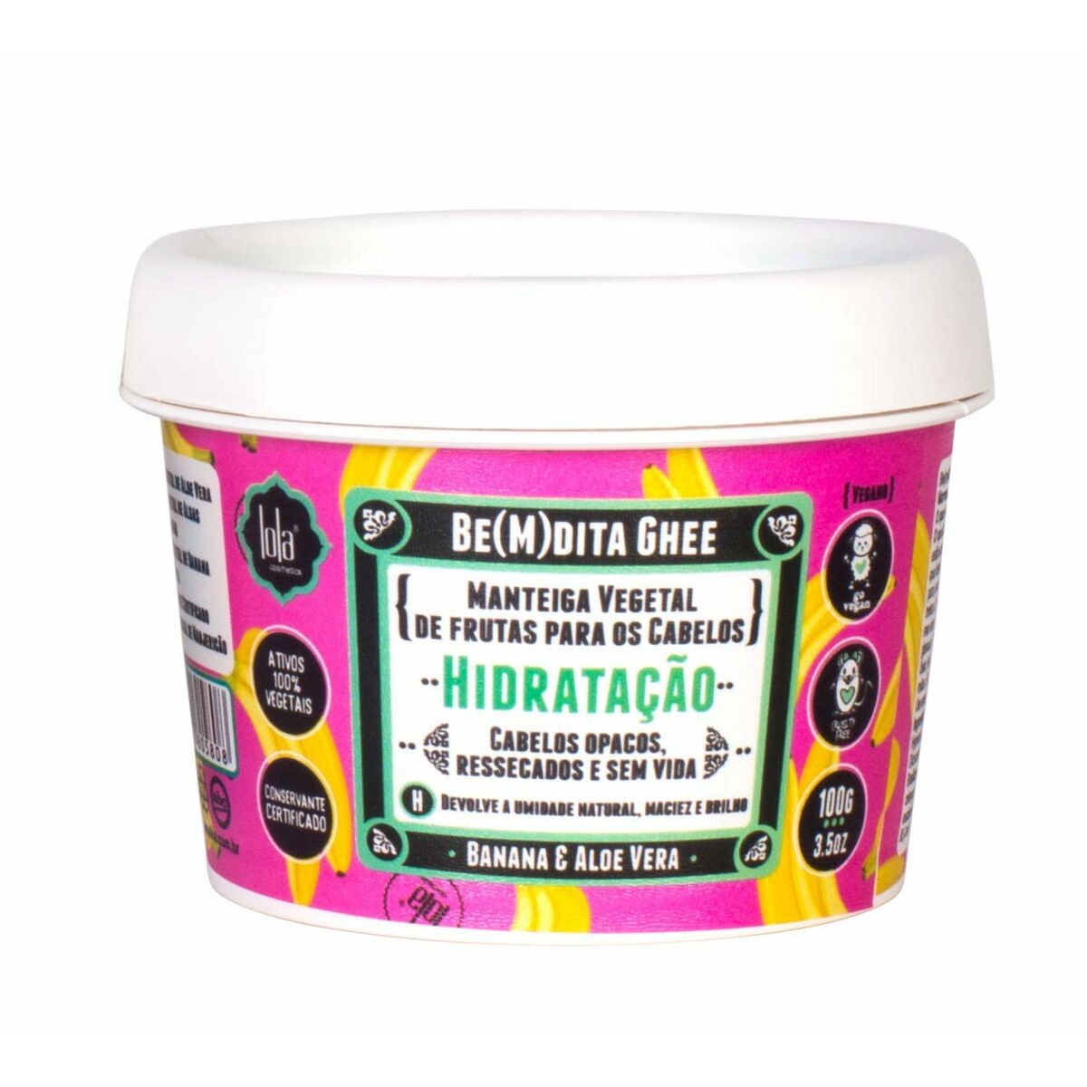 Hair Mask Lola Cosmetics Be(M)Dita Ghee Banana & Aloe Vera 100 g hair mask packaging