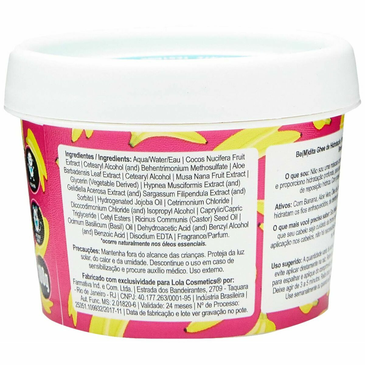 Hair Mask Lola Cosmetics Be(M)Dita Ghee Banana & Aloe Vera 100 g hair mask packaging