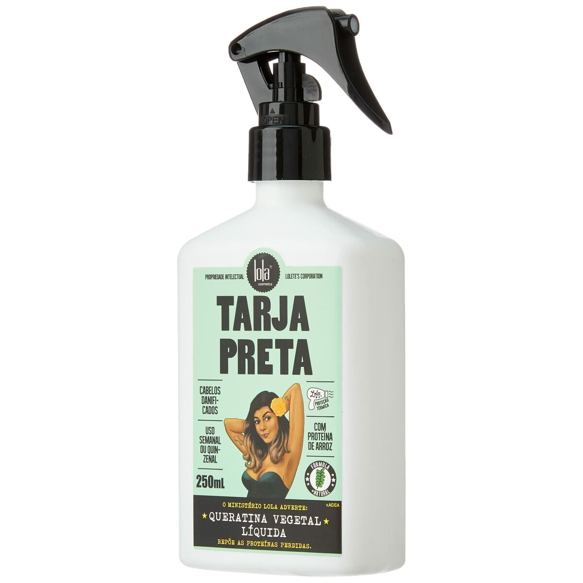 Keratine Spray Lola Cosmetics Tarja Black 250 ml product packaging