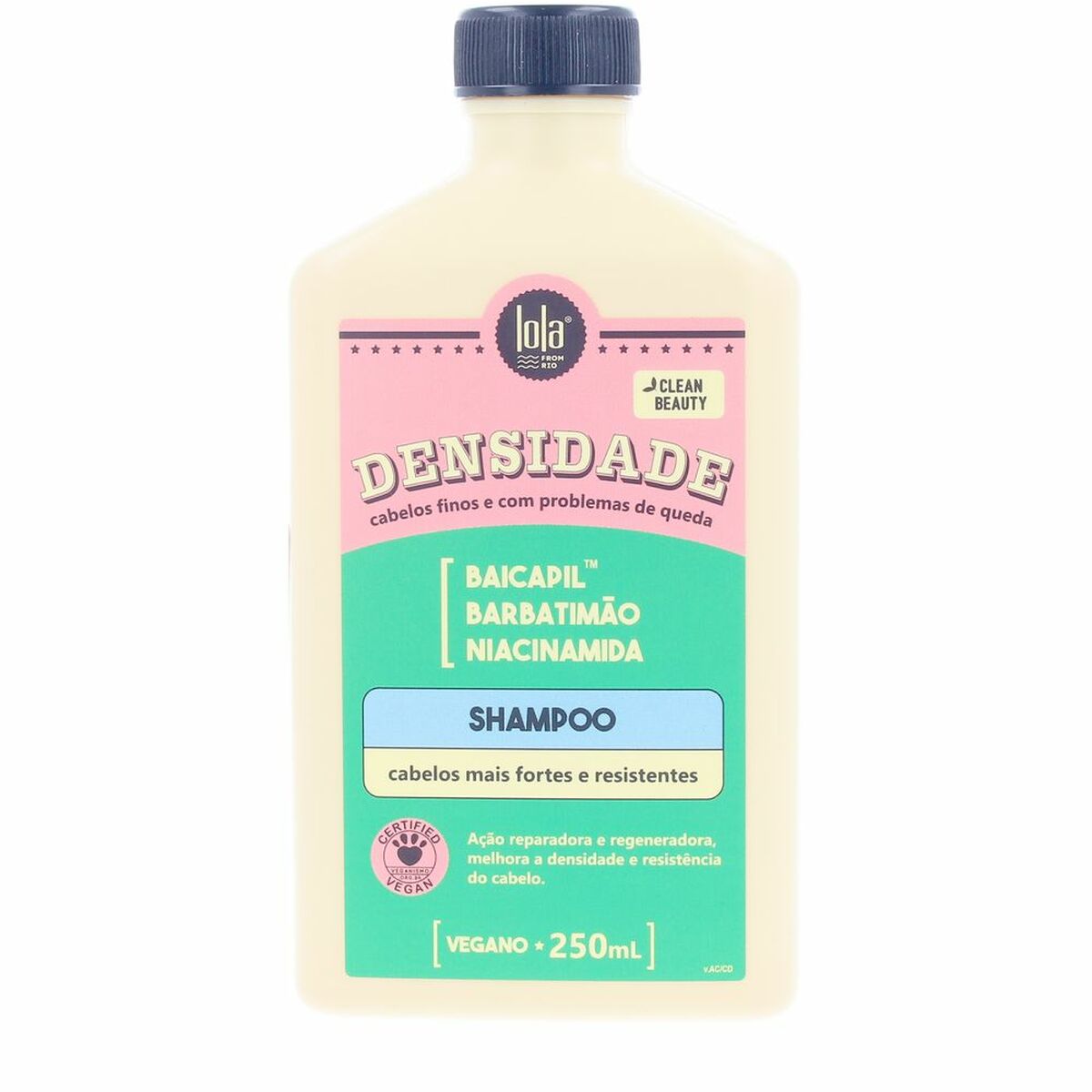 Shampoo Lola Cosmetics DENSIDADE 250 ml shampoo bottle