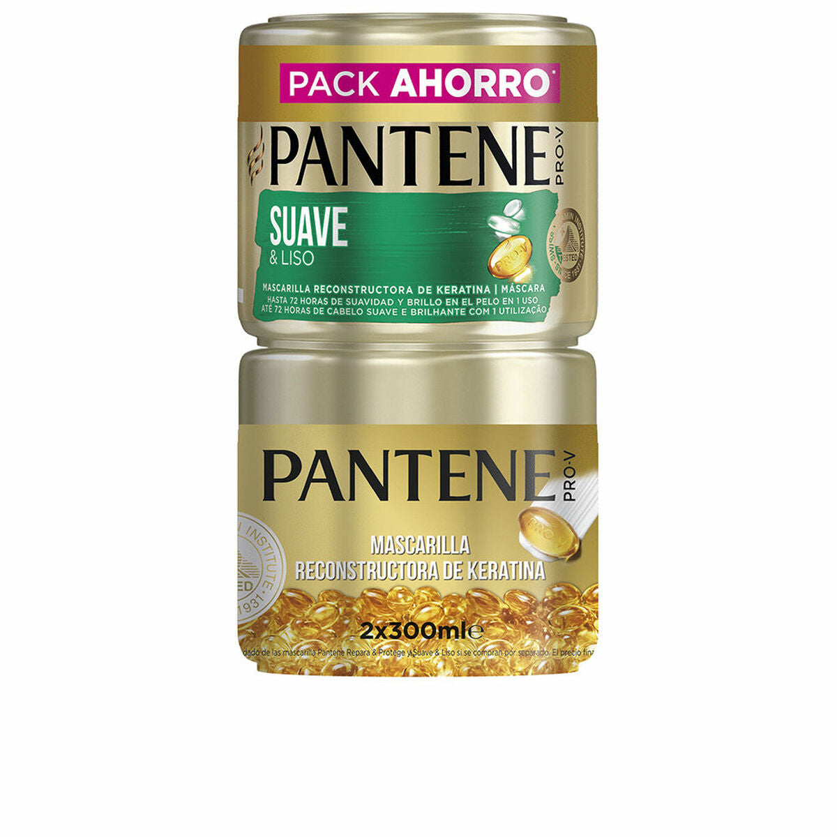 Hair Mask Pantene Keratin 300 ml 2 x 300 ml hair mask packaging