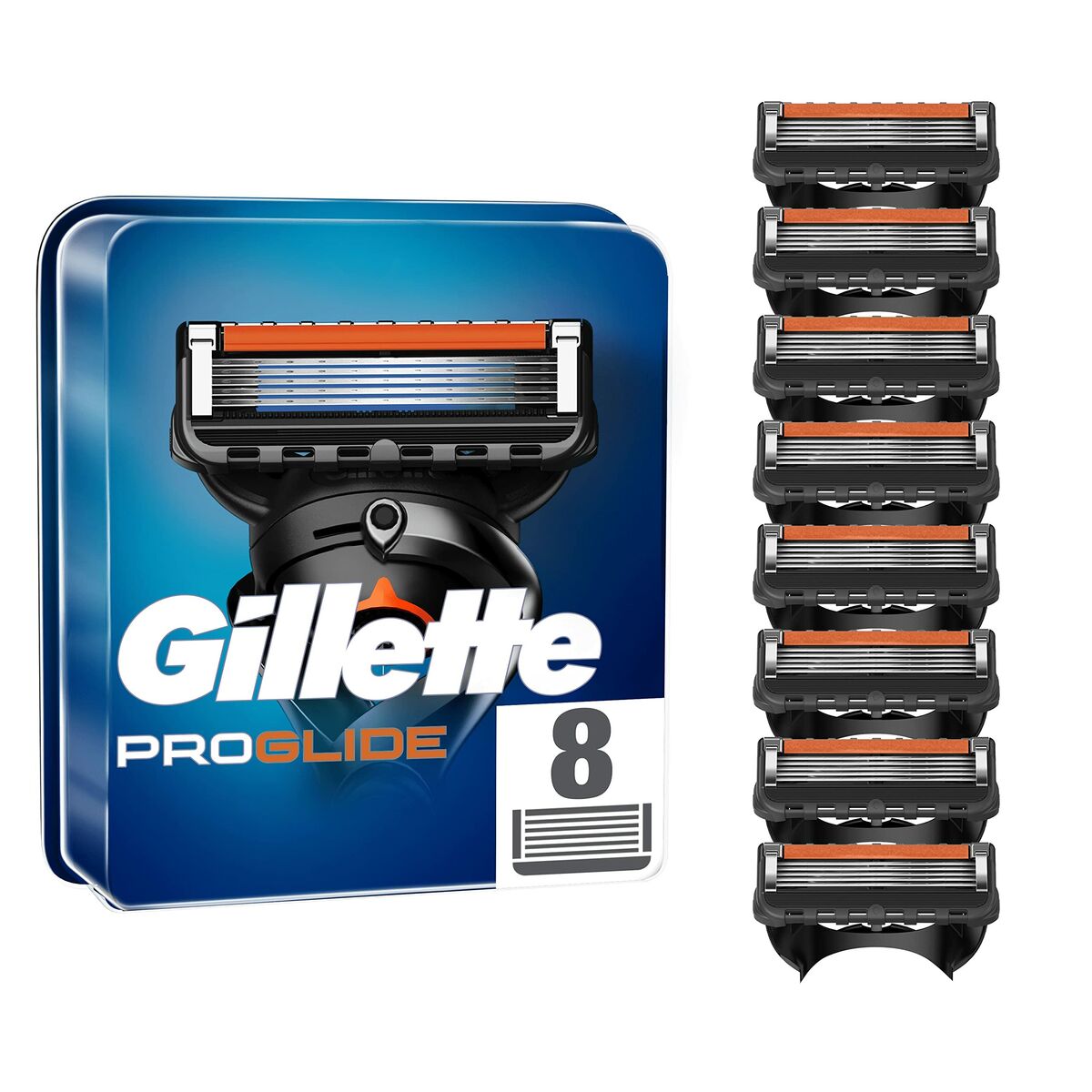 Shaving Razors Gillette Fusion Proglide (8 Units) for Men product packaging