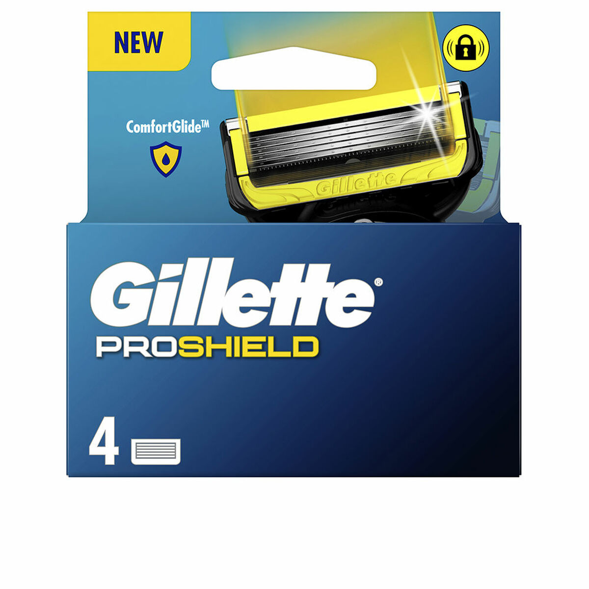 Shaving Razor Gillette Proshield (4 Units) for Men product packaging