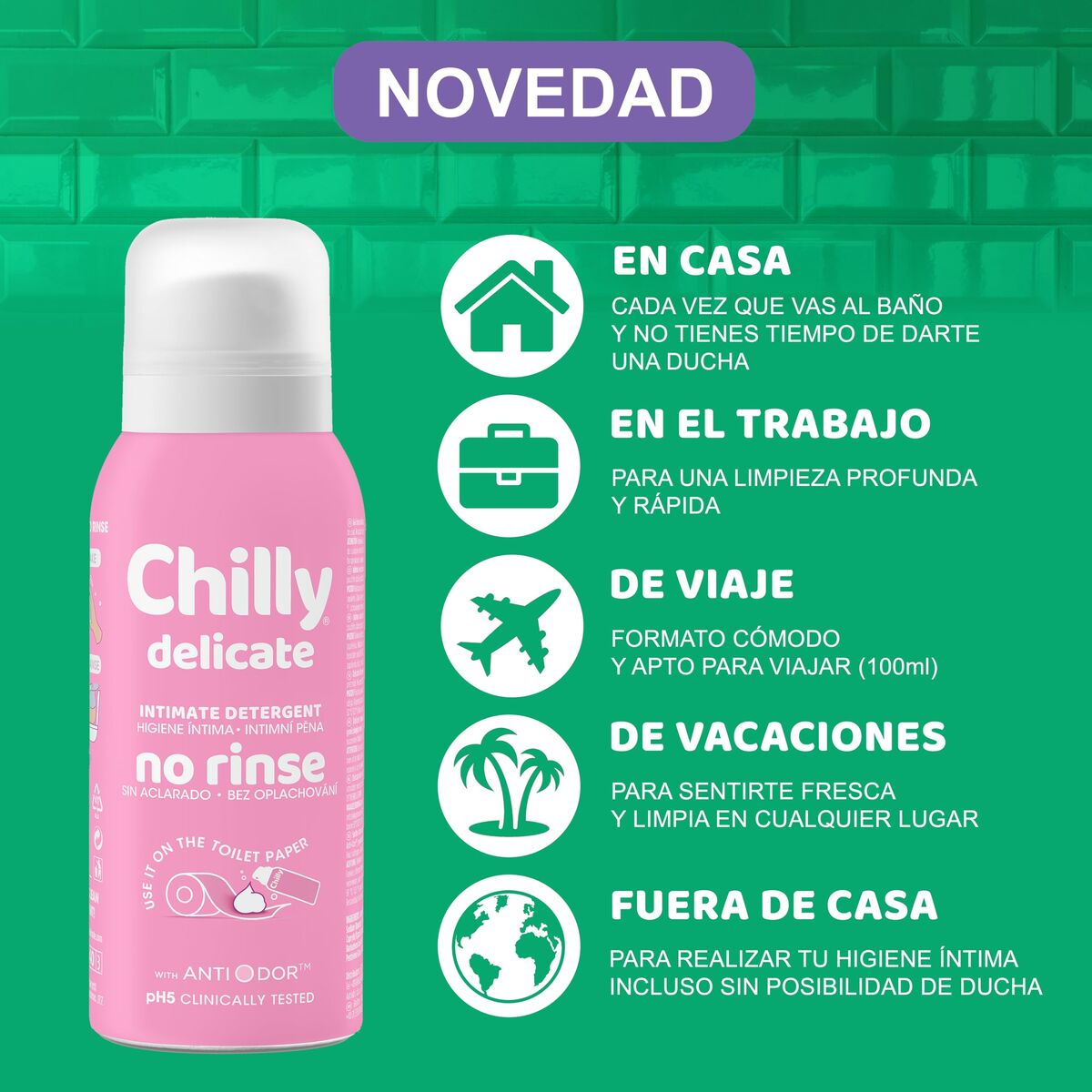 Shower Gel Chilly DELICADO for Women skincare packaging