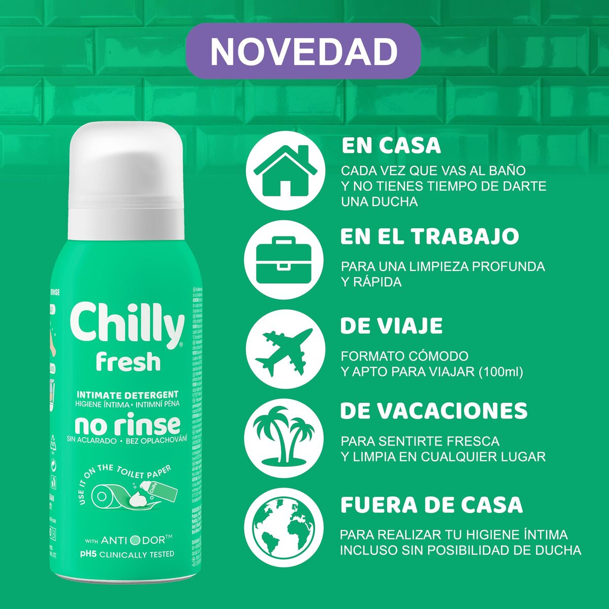 Shower Gel Chilly CALMING for Women skincare packaging