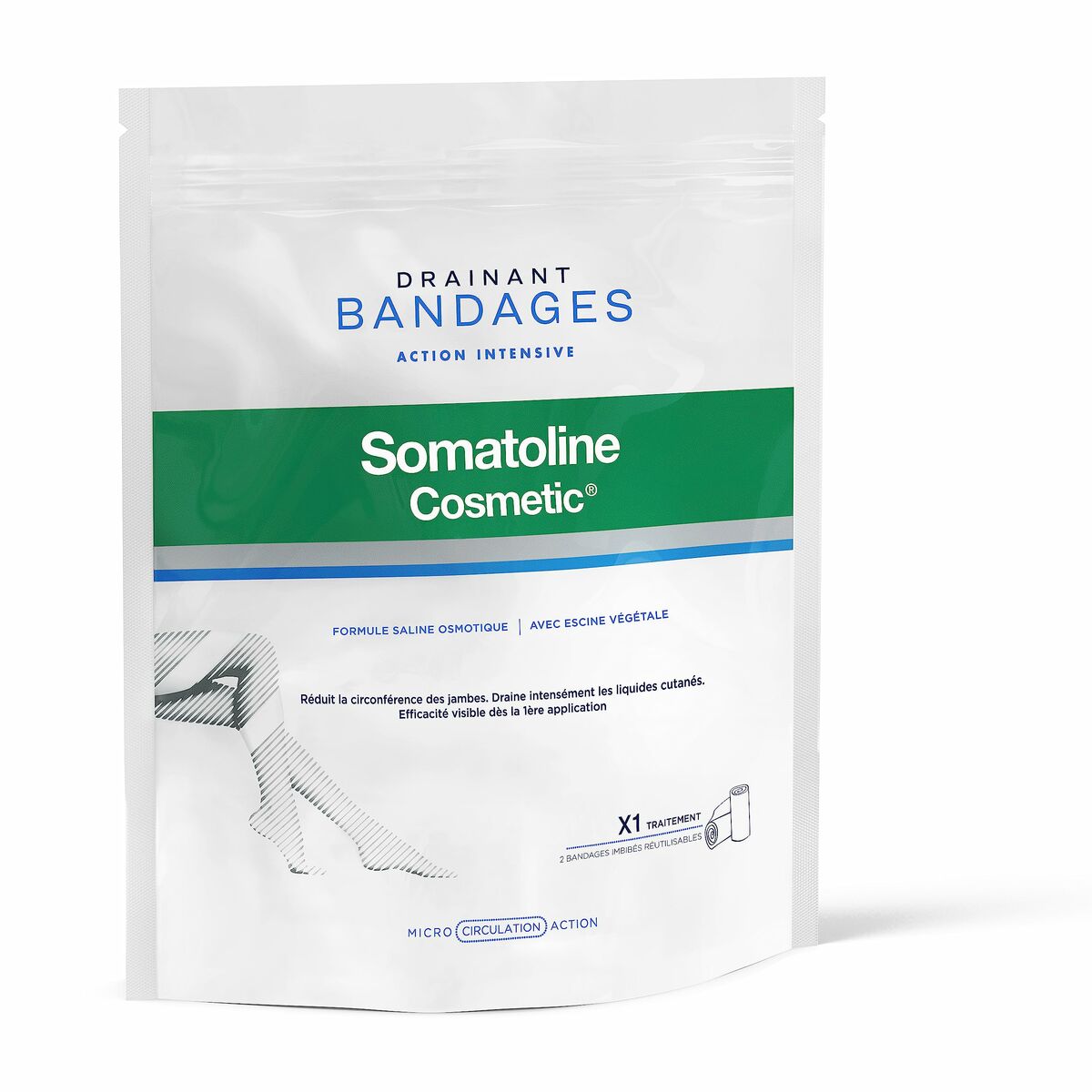 Bandages Somatoline Drenante Kit Completo Reducer Draining (1 Unit) (2 uds) product packaging