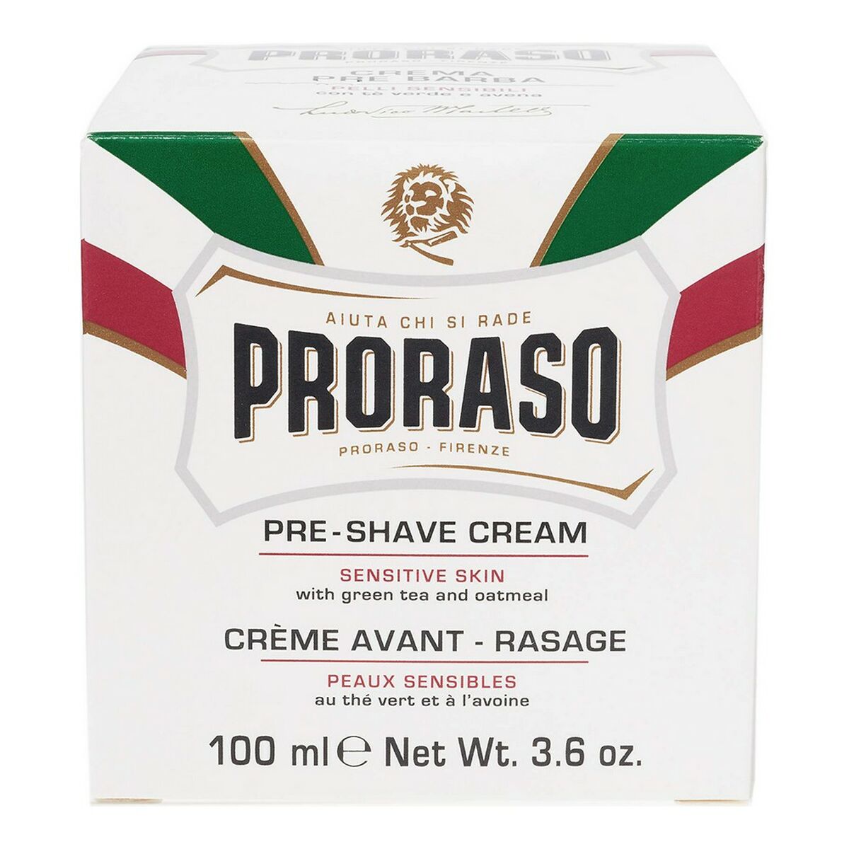 Lotion Pre-Shave Proraso for Men skincare packaging