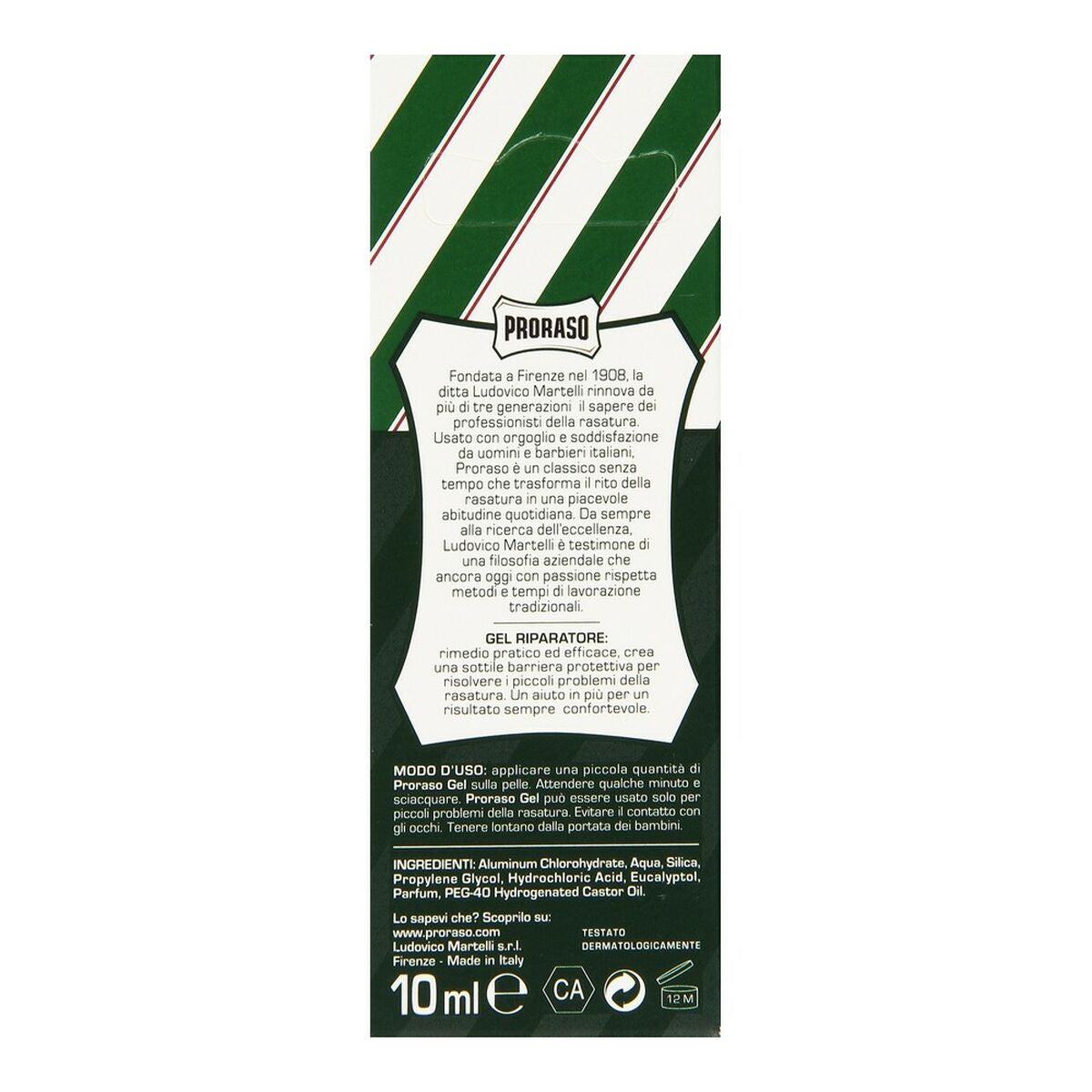 Aftershave Gel Proraso AD-59- skincare packaging