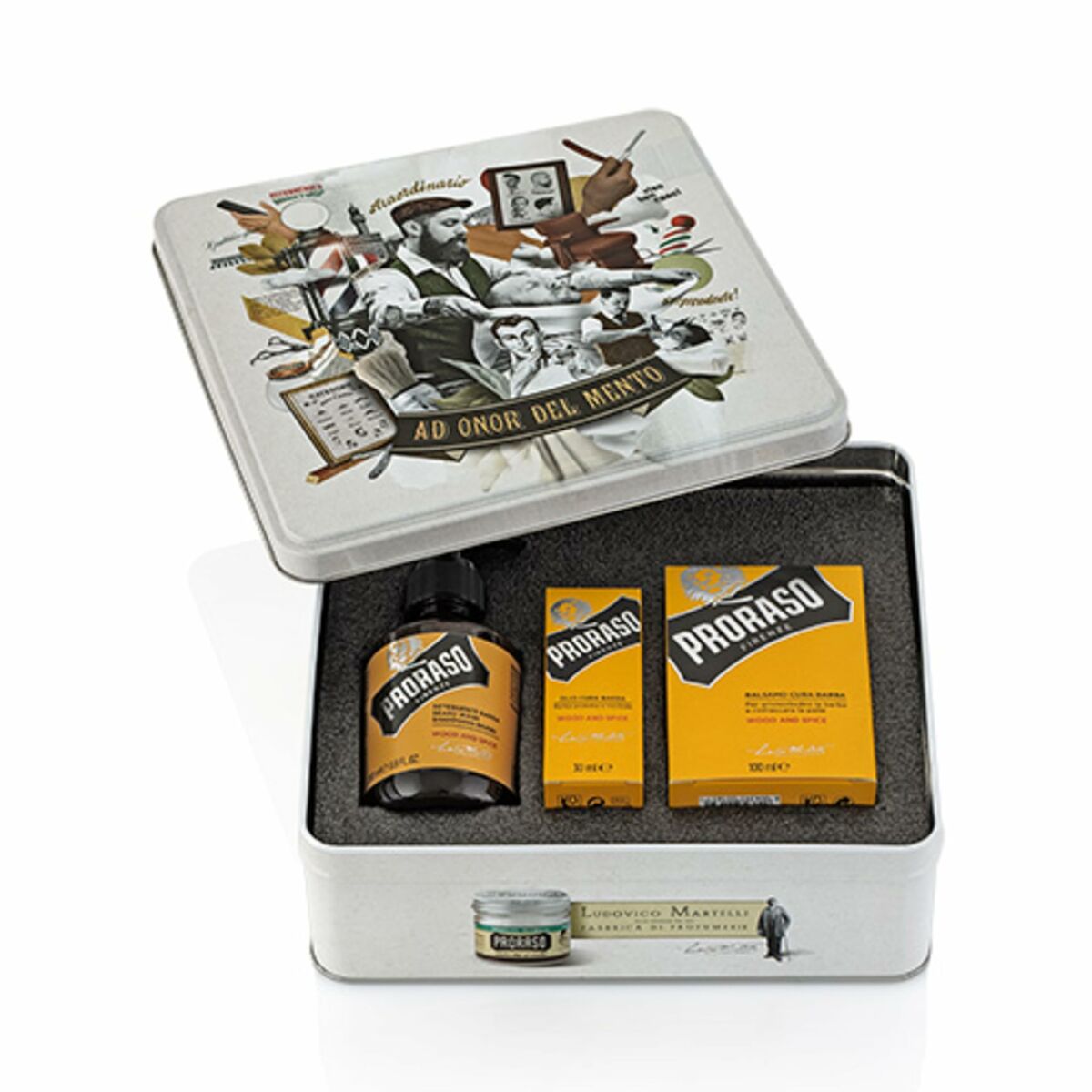 Beard care set Proraso Wood & Spice 3 Pieces product packaging