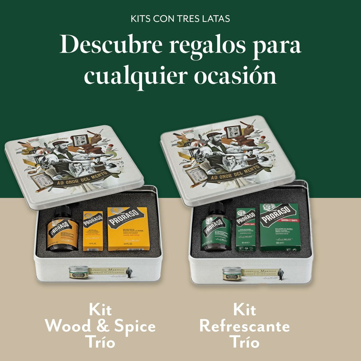 Beard care set Proraso Wood & Spice 3 Pieces product packaging