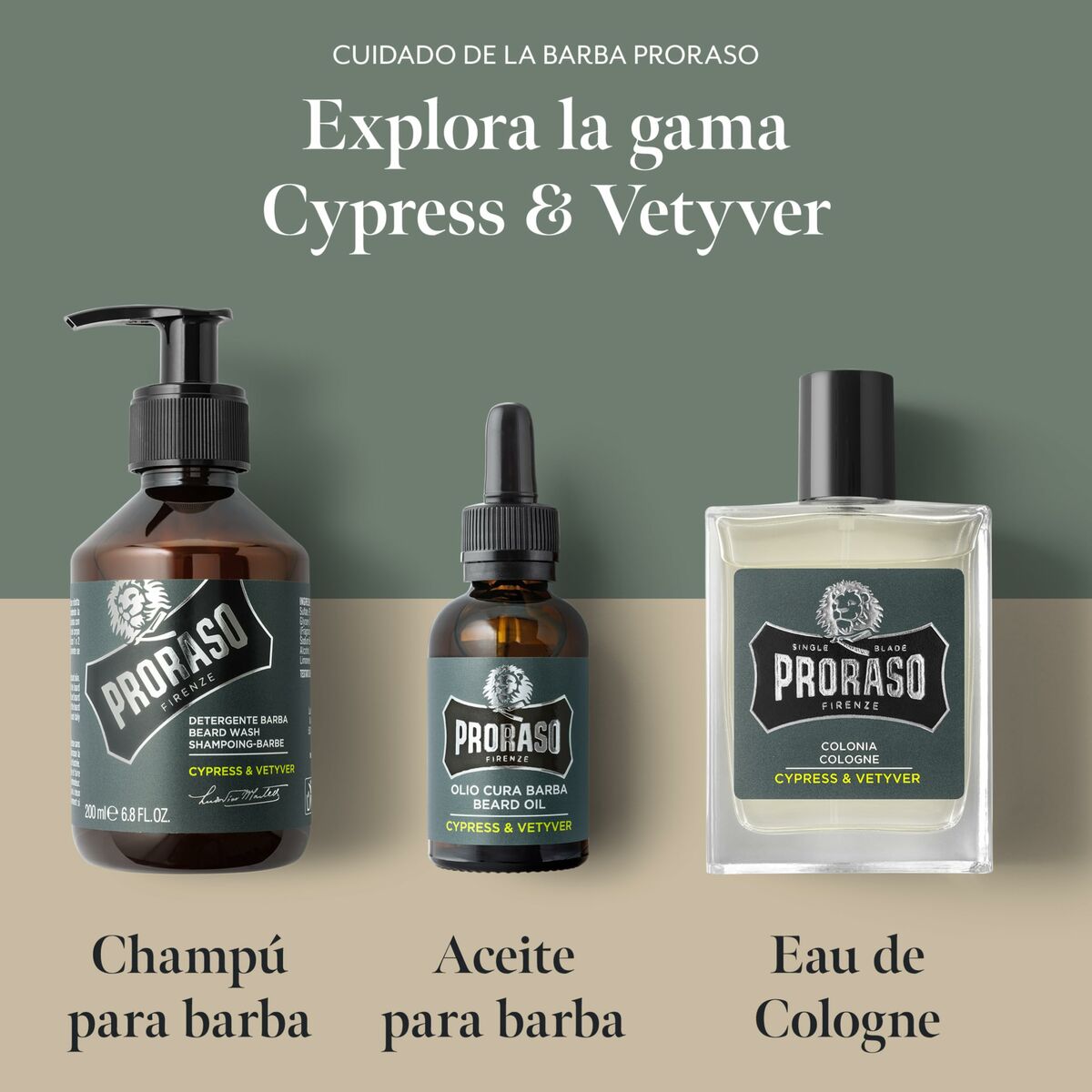 Beard care set Proraso Cypress & Vetyver 3 Pieces product packaging