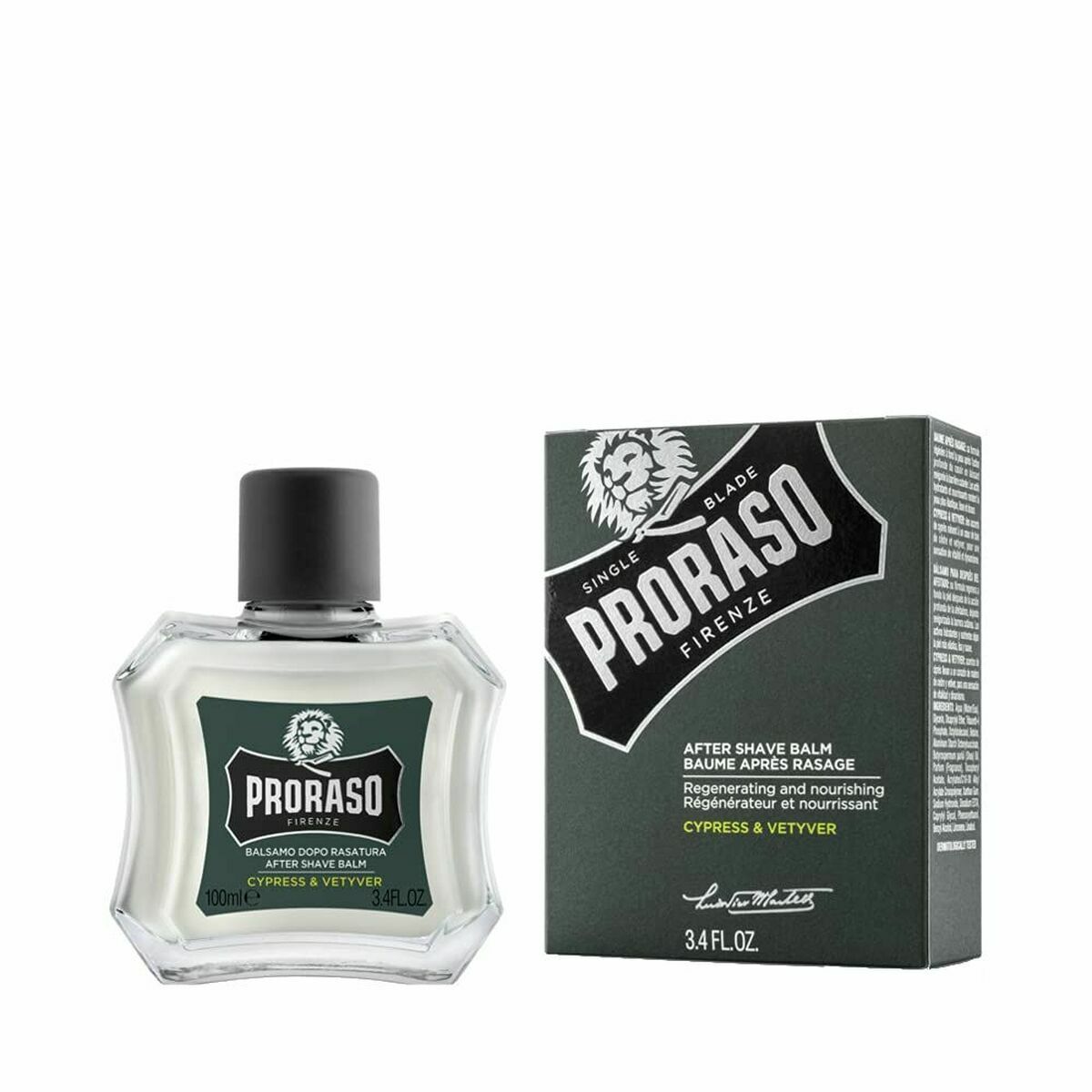 Aftershave Balm Proraso Cypress & Vetyver skincare packaging