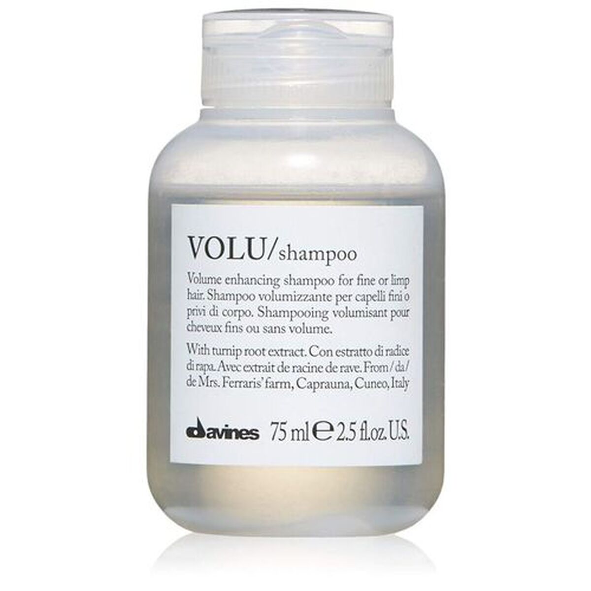 Volumising Shampoo Davines Minu 75 ml shampoo bottle
