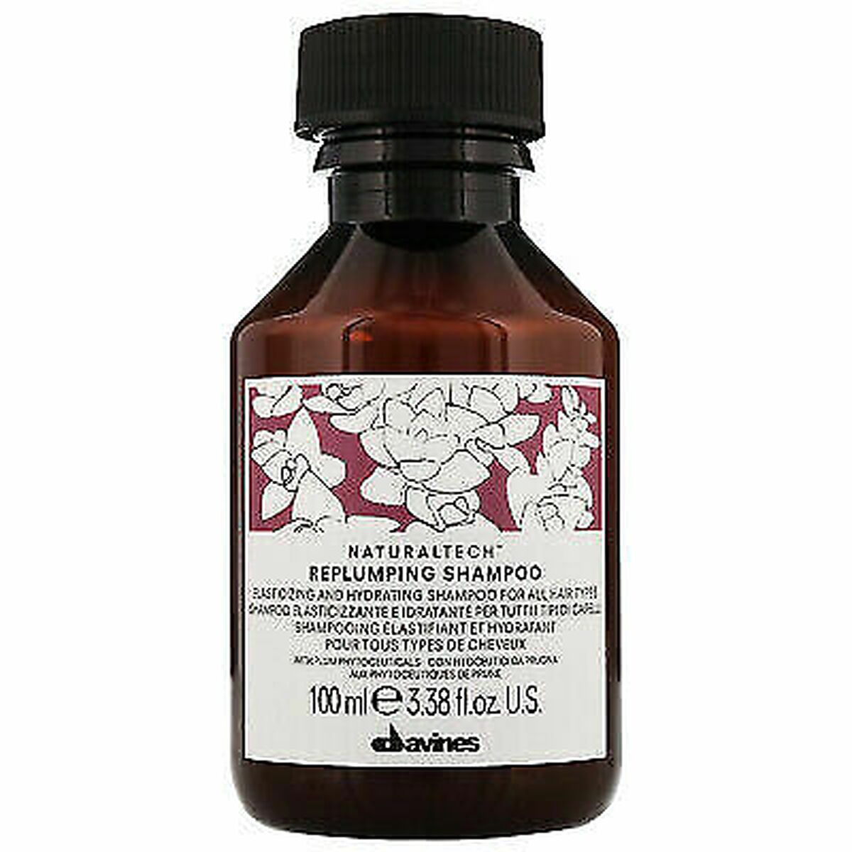 Moisturizing Shampoo Davines Replumping 100 ml shampoo bottle
