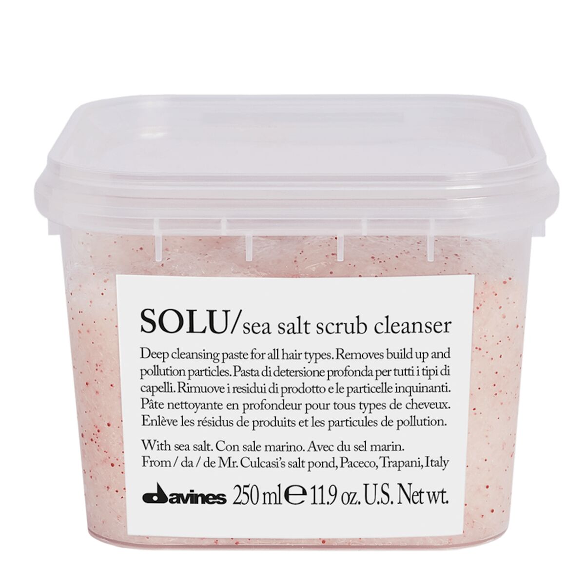 Hair Exfoliator Davines R Solu Salt Scrub 250 ml for Men product packaging