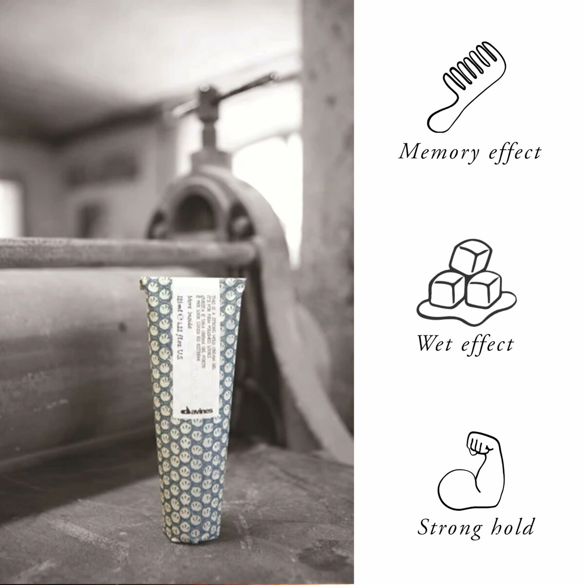 Styling Gel Davines 125 ml skincare packaging