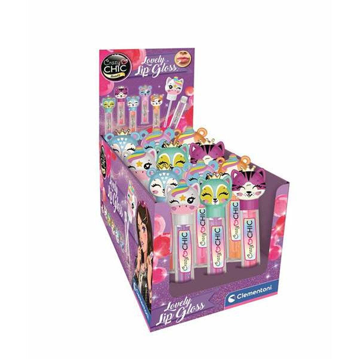 Lip-gloss Clementoni 18 Units product packaging