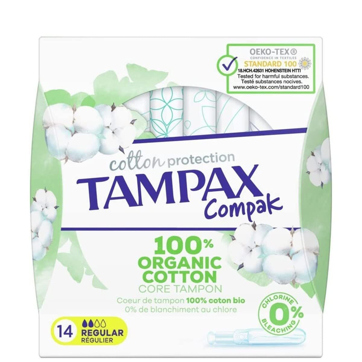 Tampax ALGODÓN (14 Units) product packaging