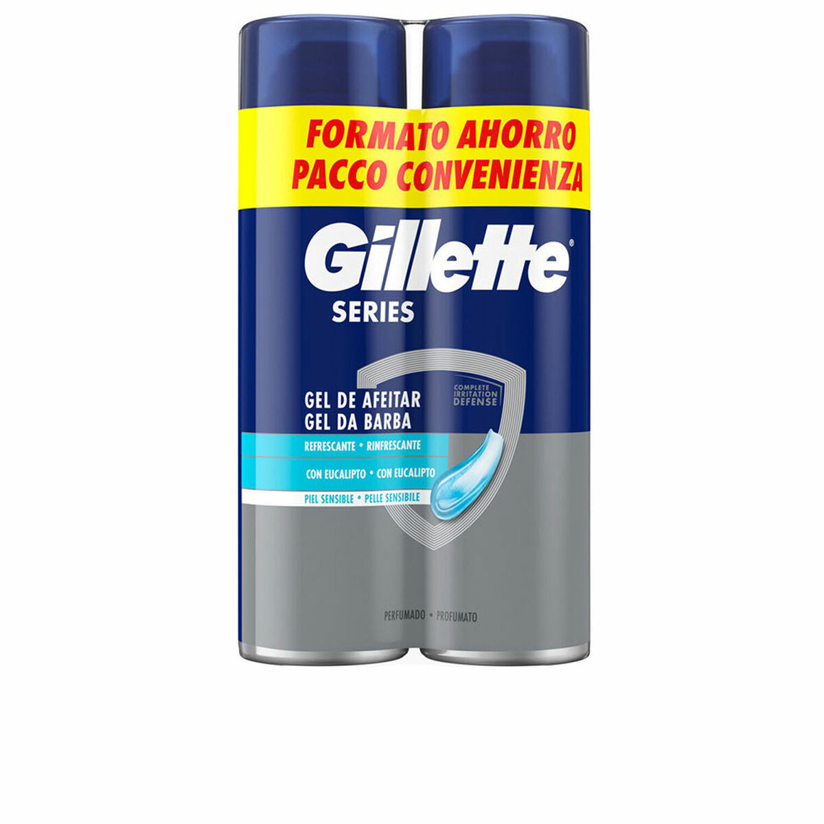 Shaving Gel Gillette SERIES 200 ml 2 Units skincare packaging