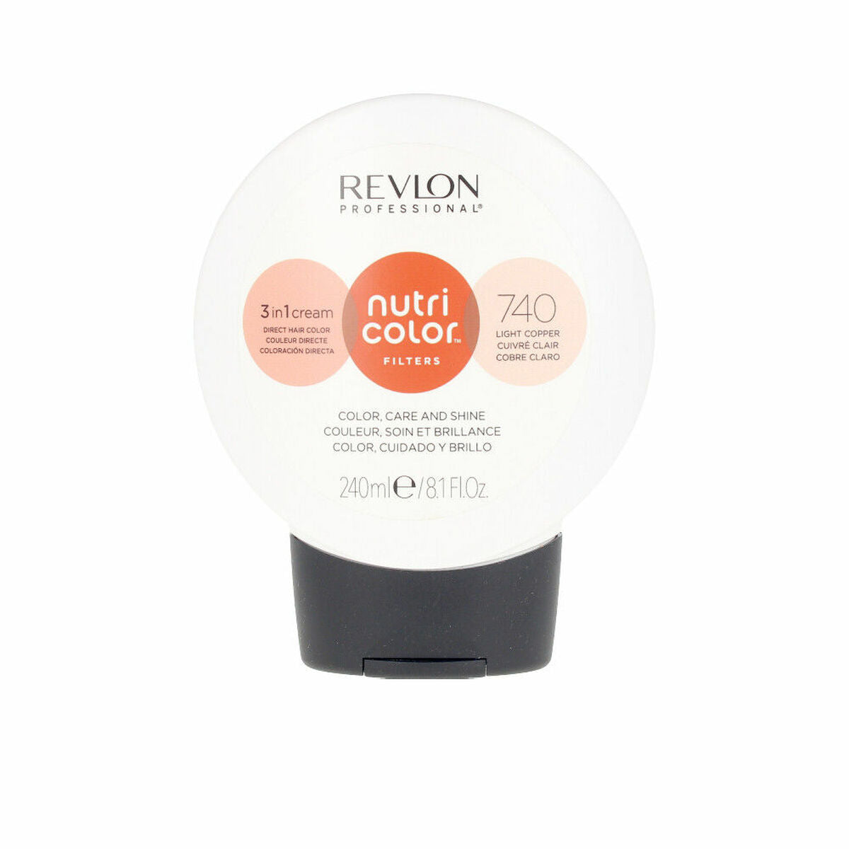 Permanent Dye Revlon Nutri Color Nº 740 240 ml product packaging