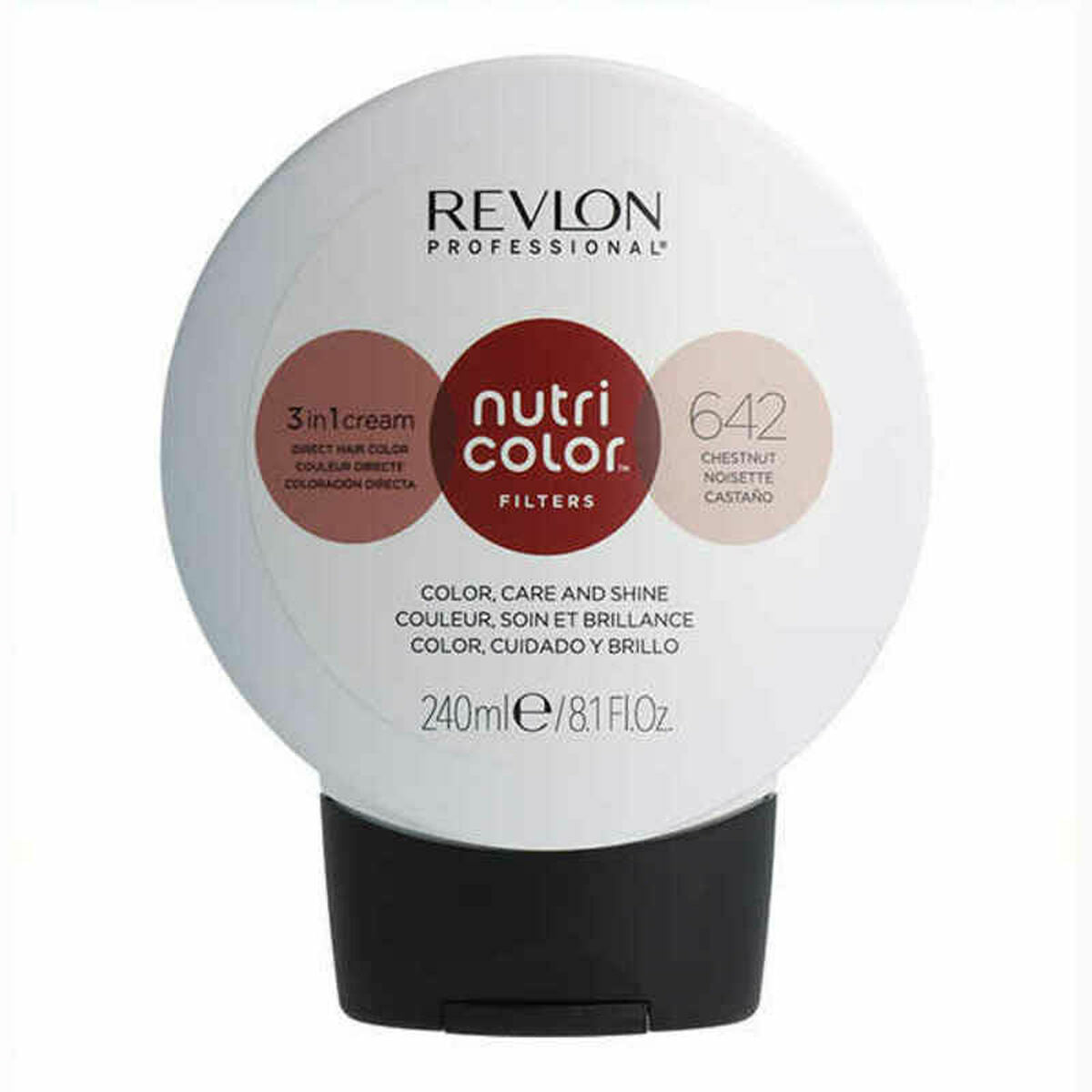 Permanent Dye Revlon Nutri Color Brown Nº 642 240 ml product packaging