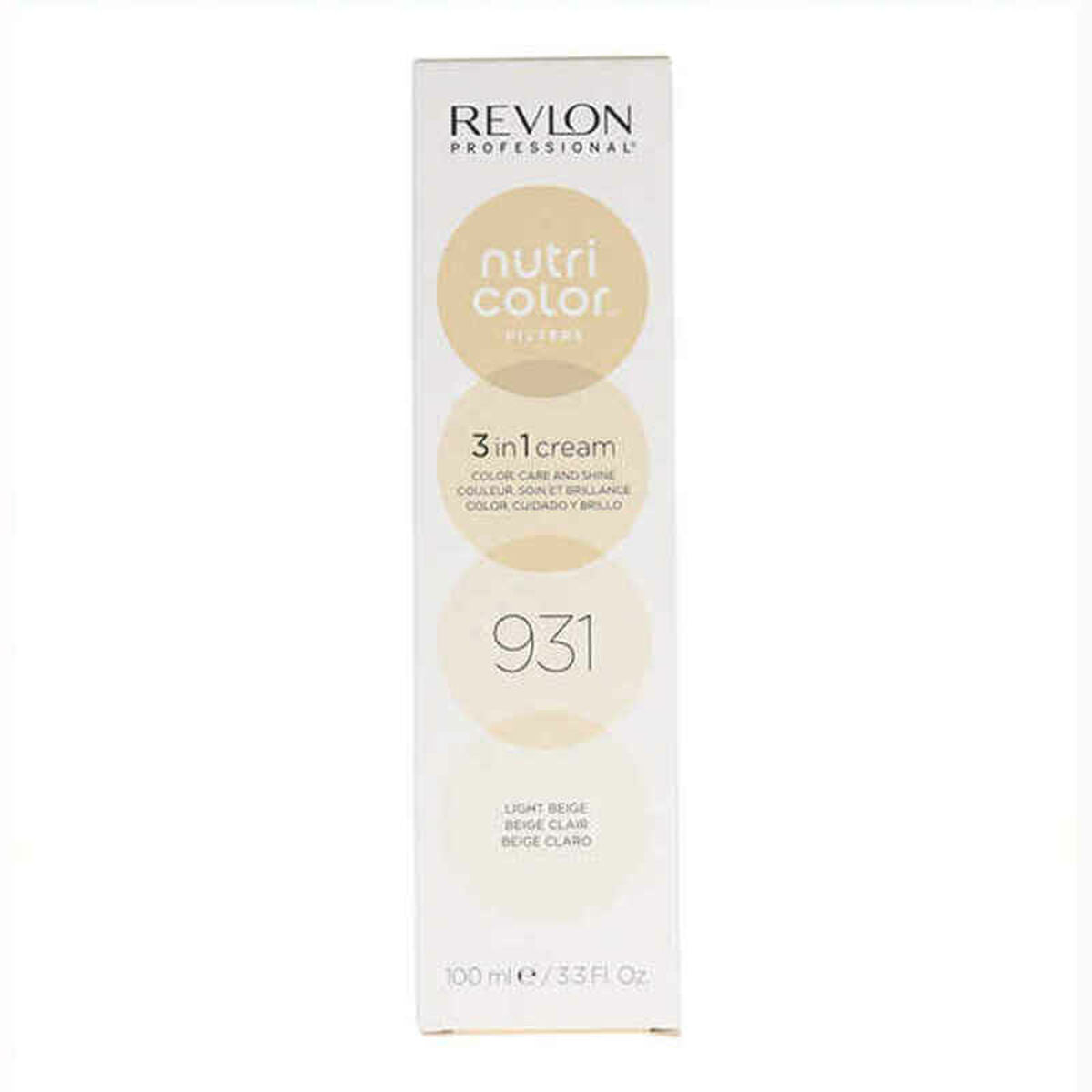 Permanent Colour Creme Revlon 931 - Light Beige Nº 931 100 ml 3-in-1 skincare packaging