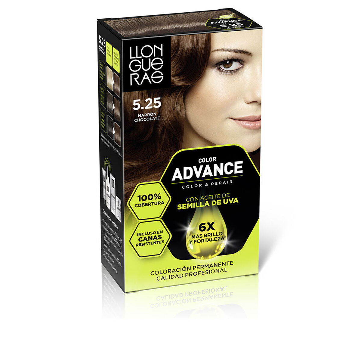 Permanent Colour Llongueras COLOR ADVANCE Nº 5,25-Marron Chocolate product packaging