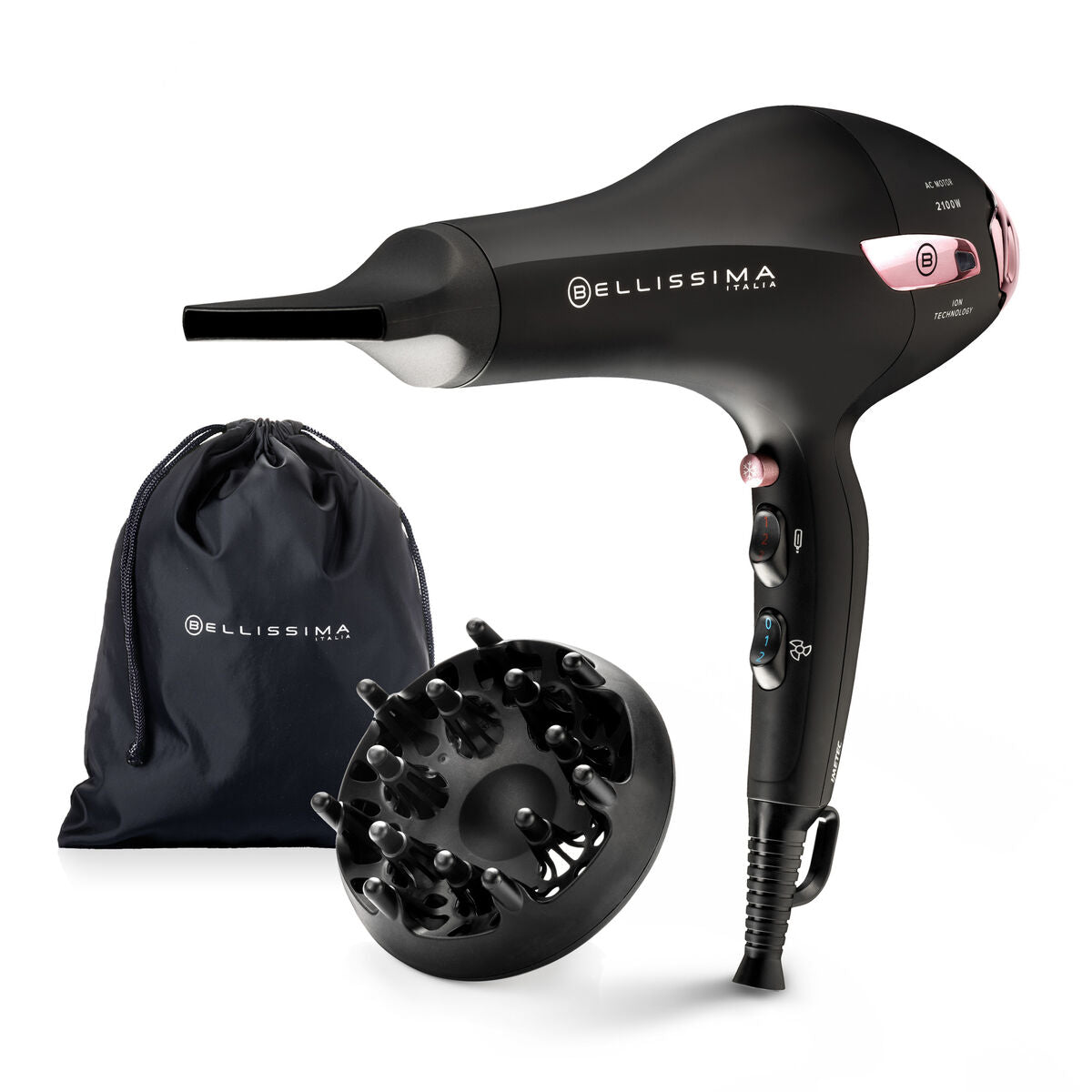 Hairdryer Bellissima 2100 W Black / Rose Gold product packaging