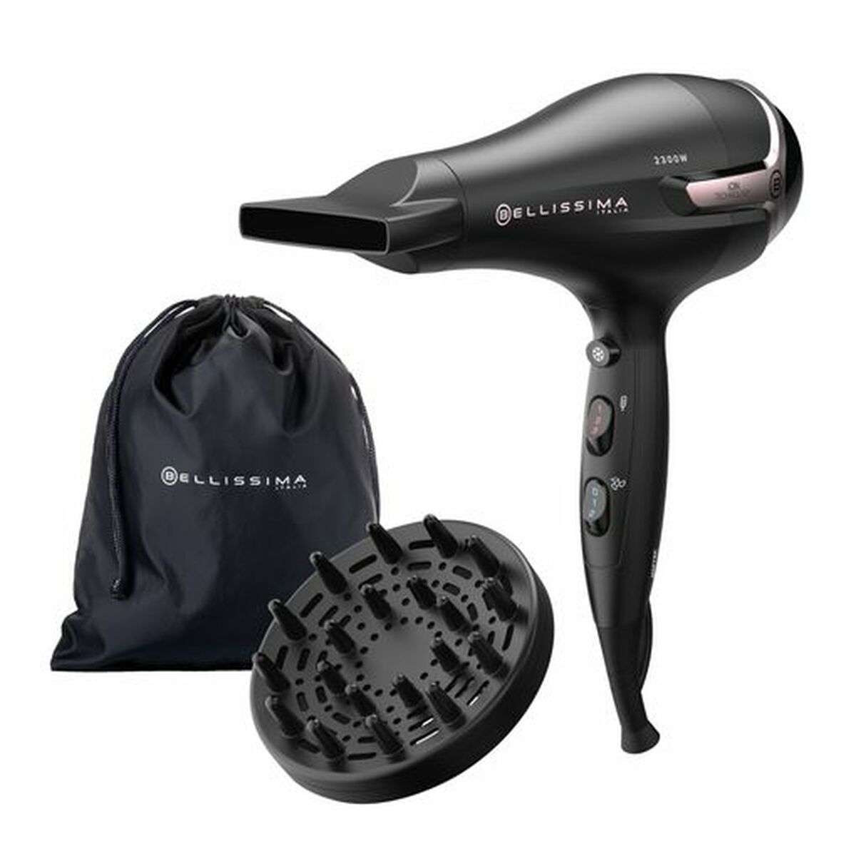 Hairdryer Bellissima K9 2500DC Black / Rose Gold 2300 W product packaging