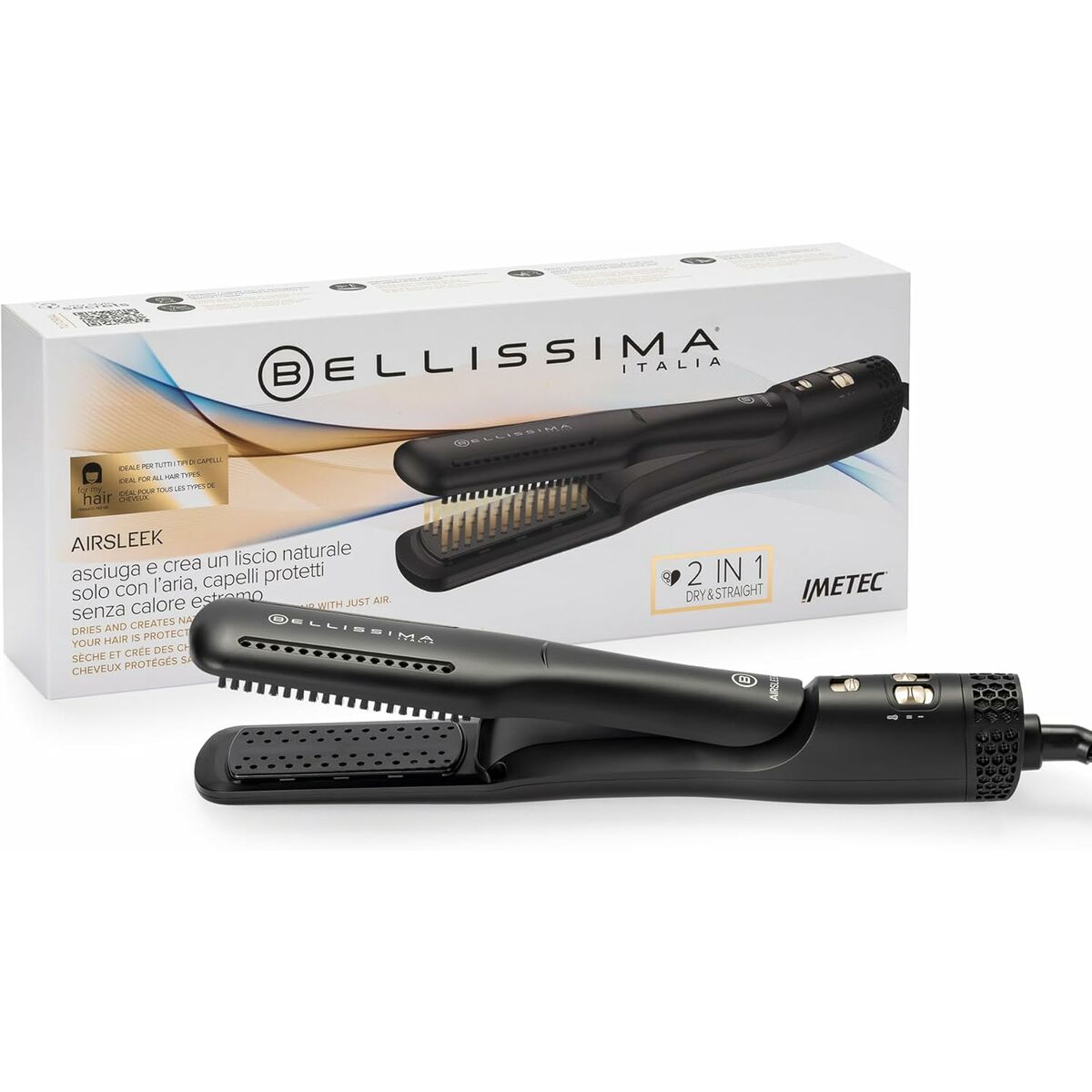 Curling Tongs Bellissima AIRSLEEK2EN1 product packaging