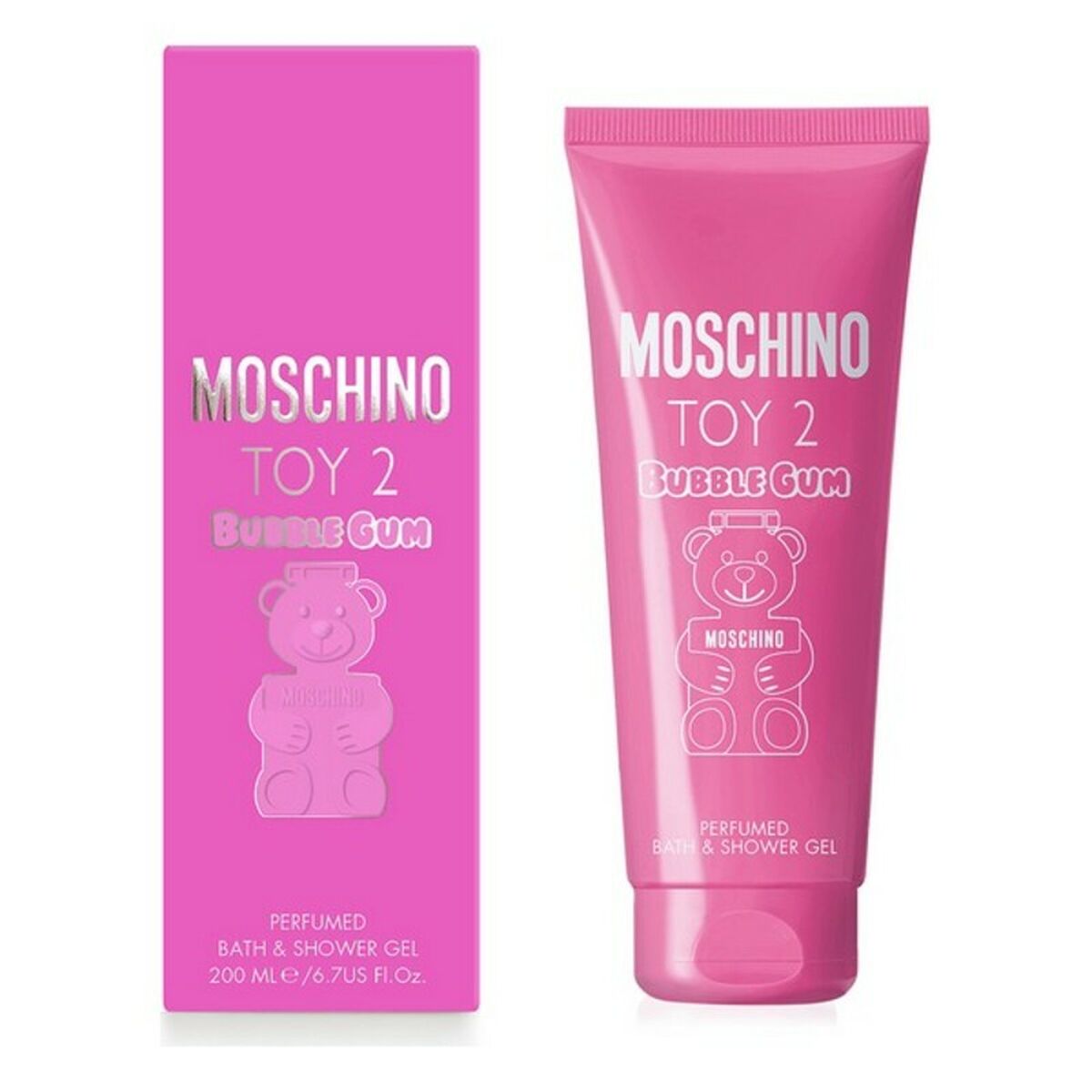 Moisturising Shower Gel Moschino Toy Bubble Gum 200 ml for Women skincare packaging