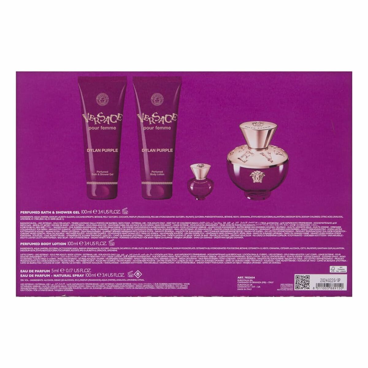 Women's Perfume Set Versace 4 Pieces for Women product packaging