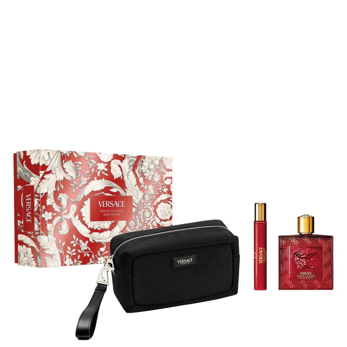 Men's Perfume Set Versace EROS FLAME 3 Pieces product packaging