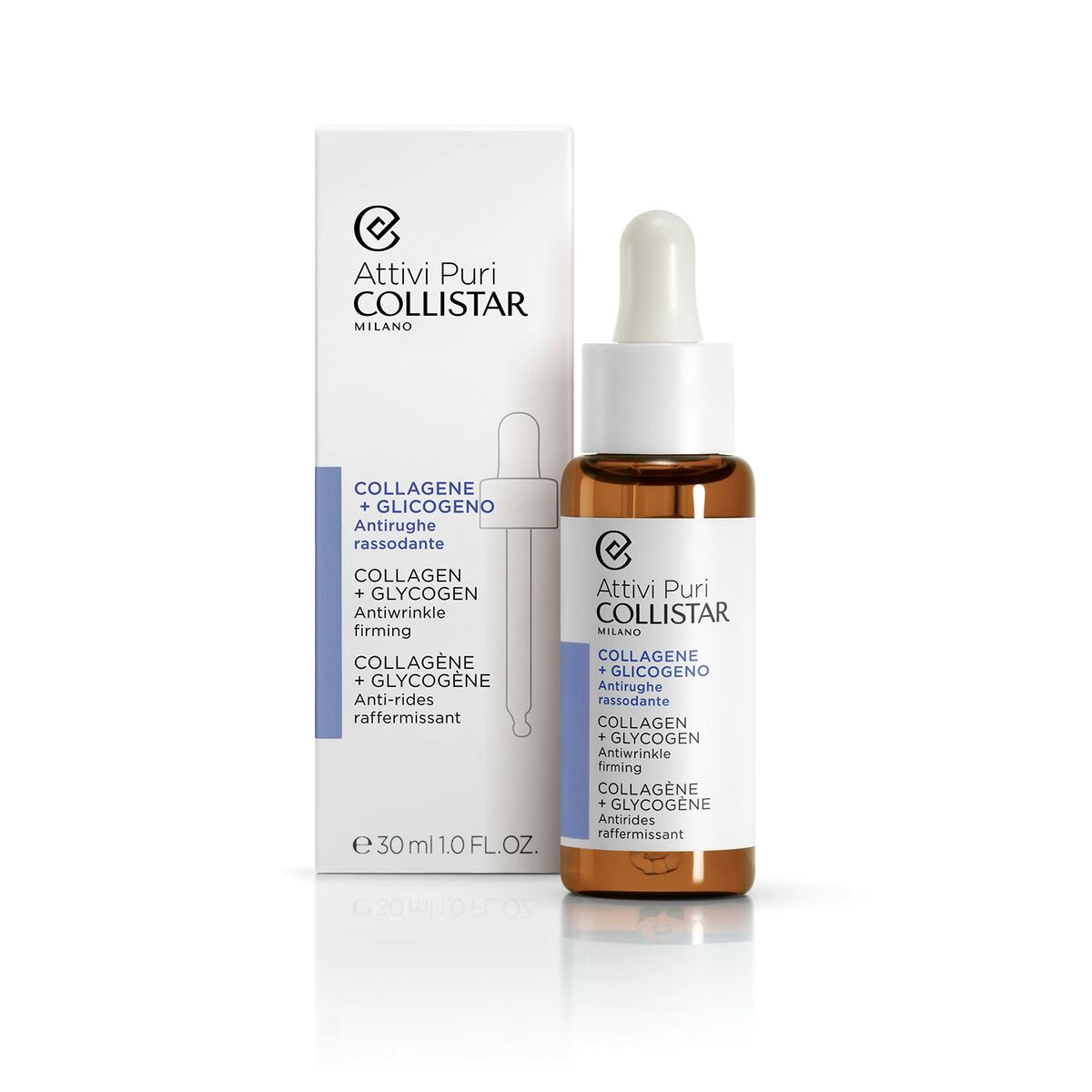 Facial Serum Collistar Attivi Puri 30 ml Firming Anti-Wrinkle Collagen for Women serum bottle