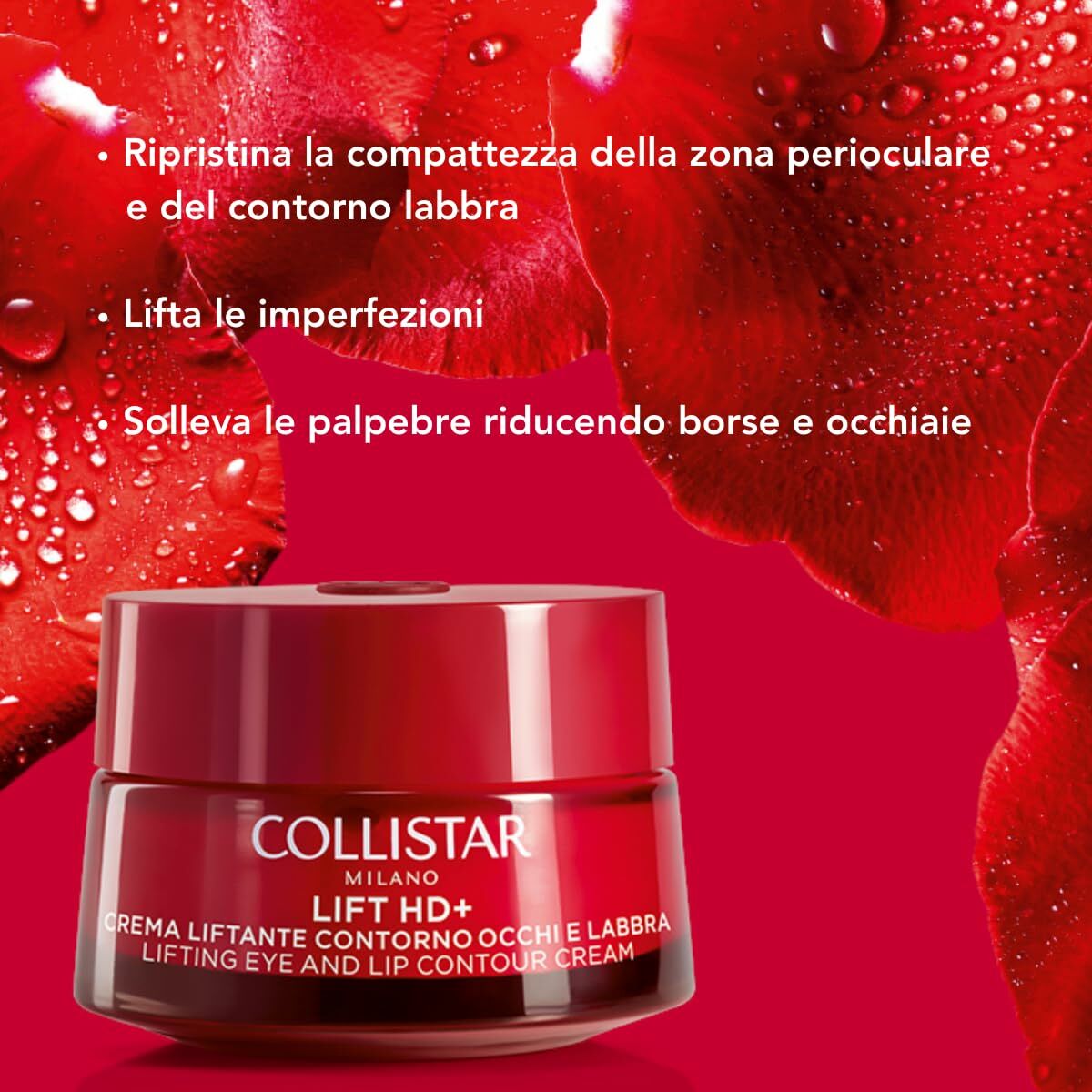 Cream for Eye Area Collistar Lift 15 ml for Women skincare packaging