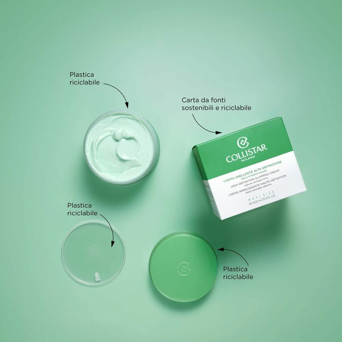 Reducing Cream Collistar Crema 400 ml for Women skincare packaging