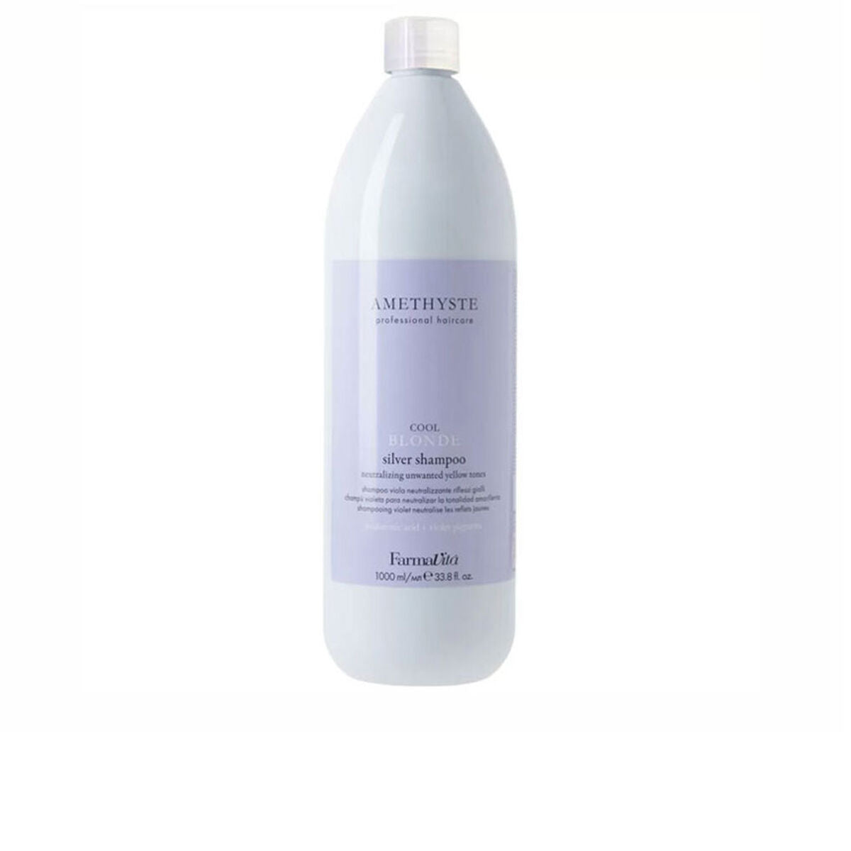 Shampoo Farmavita AMETHYSTE COOL BLONDE 1 L for Women shampoo bottle