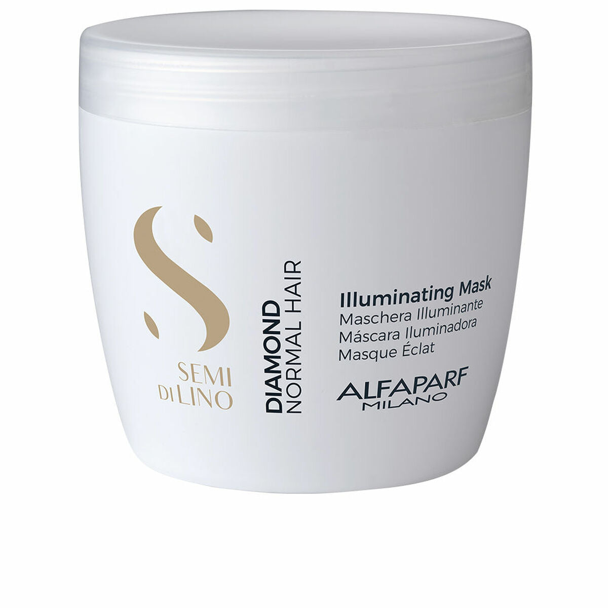 Illuminating Mask Alfaparf Milano Semi di Lino 500 ml for Women mask packaging