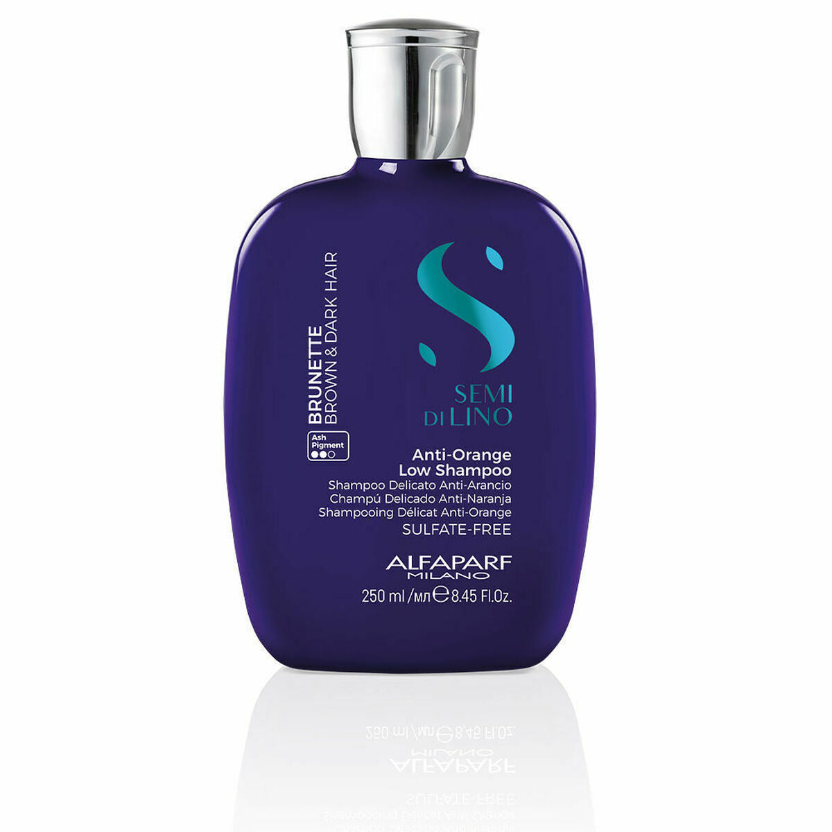 Colour Neutralising Shampoo Alfaparf Milano Semi Di Lino 250 ml Dark Hair shampoo bottle