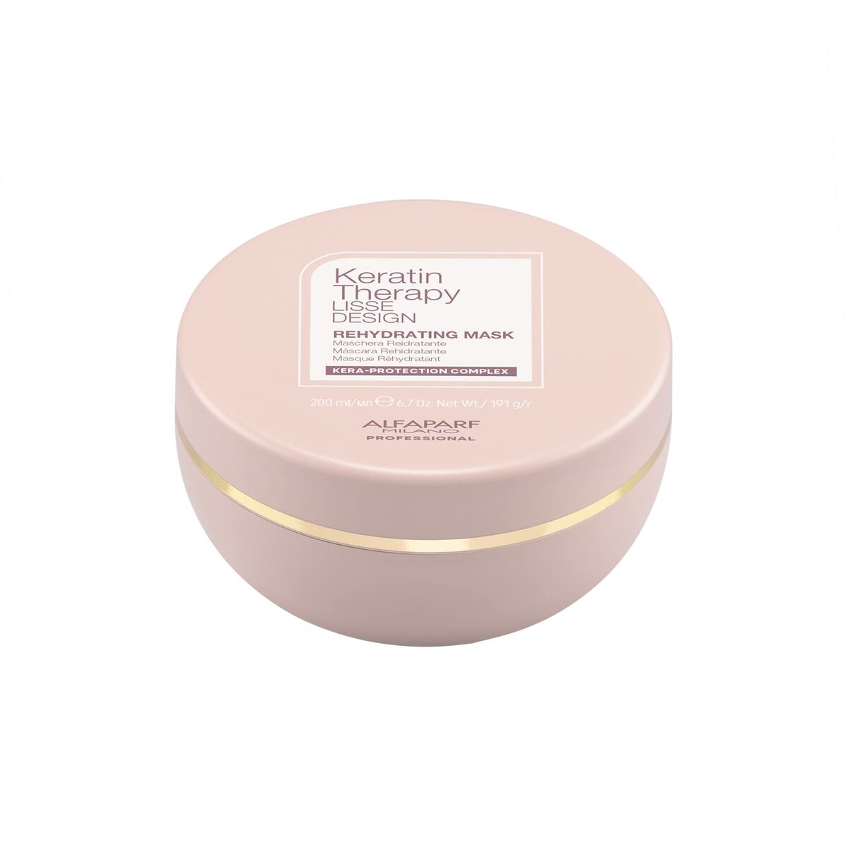 Hydrating Mask Alfaparf Milano Lisse Design Keratin Therapy 200 ml for Women mask packaging