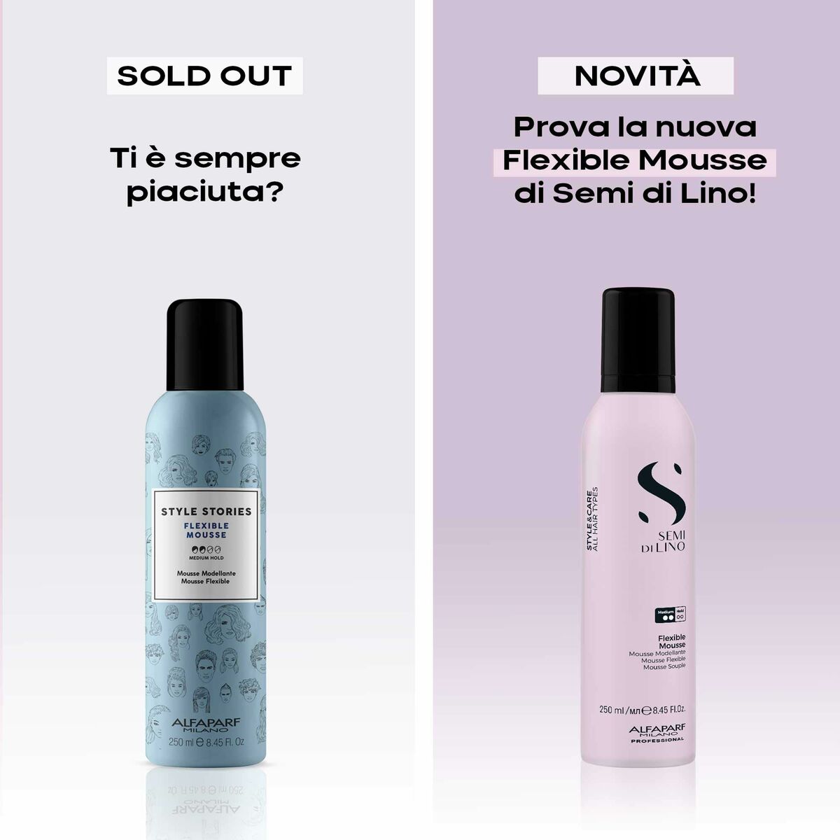 Styling Mousse Alfaparf Milano STYLE & CARE 250 ml for Women product packaging