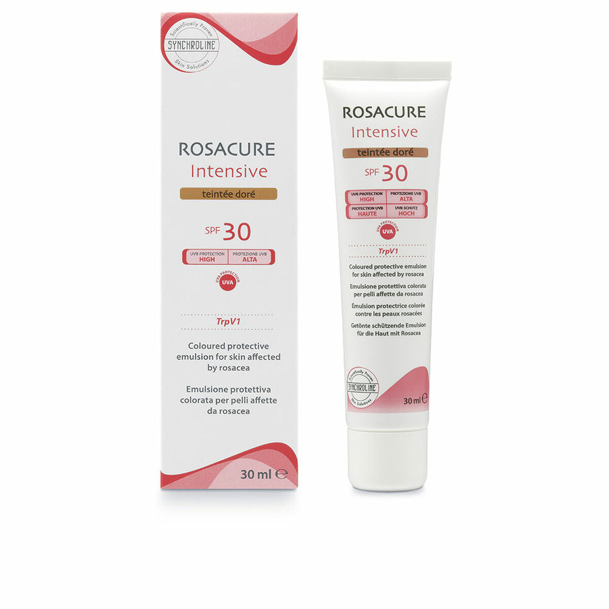 Hydrating Cream with Colour Rosacure Spf 30 ml Brown skincare packaging