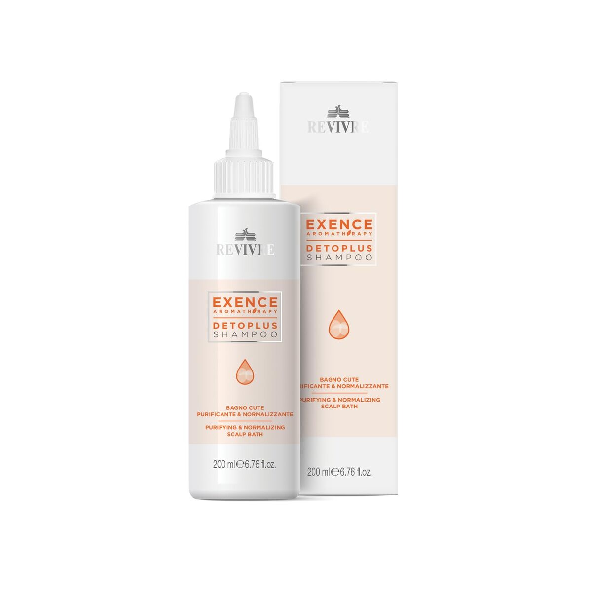 Detoxifying shampoo Revivre EXENCE Detoplus 200 ml shampoo bottle