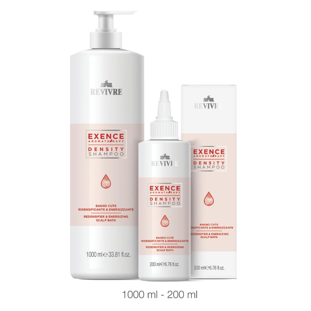 Shampoo Revivre EXENCE Density 200 ml shampoo bottle