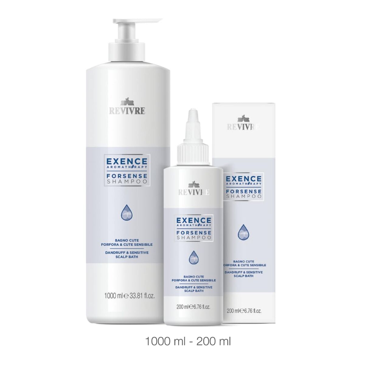 Shampoo Revivre EXENCE Forsense 200 ml shampoo bottle