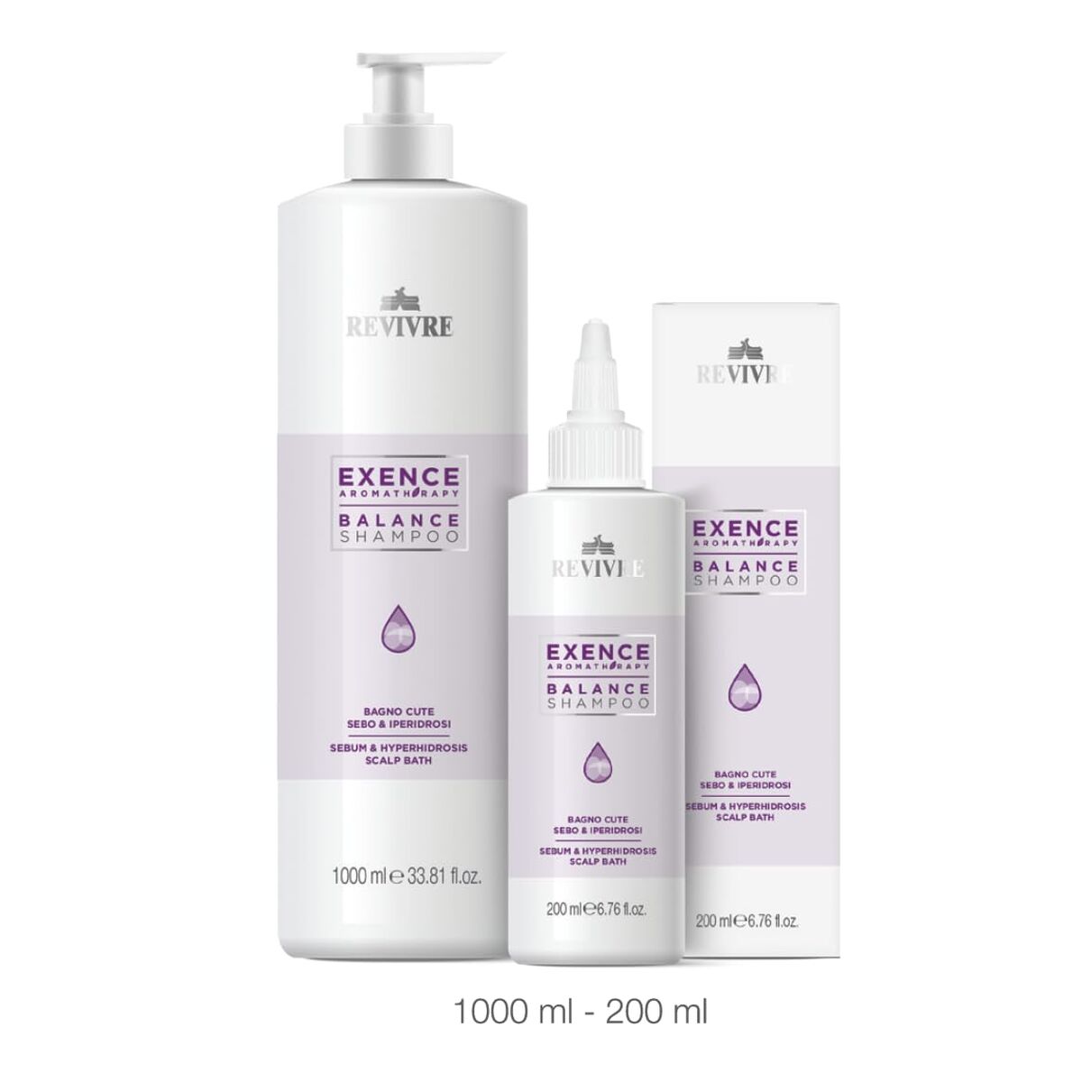 Shampoo Revivre EXENCE Balance 200 ml shampoo bottle