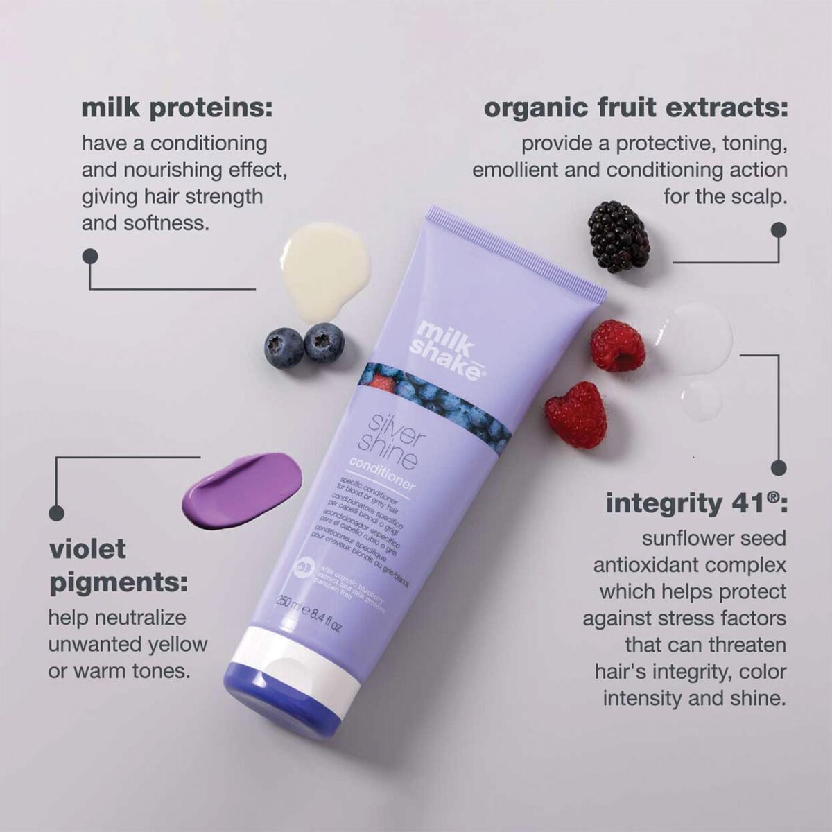 Conditioner for Blonde or Graying Hair Milk Shake conditioner bottle
