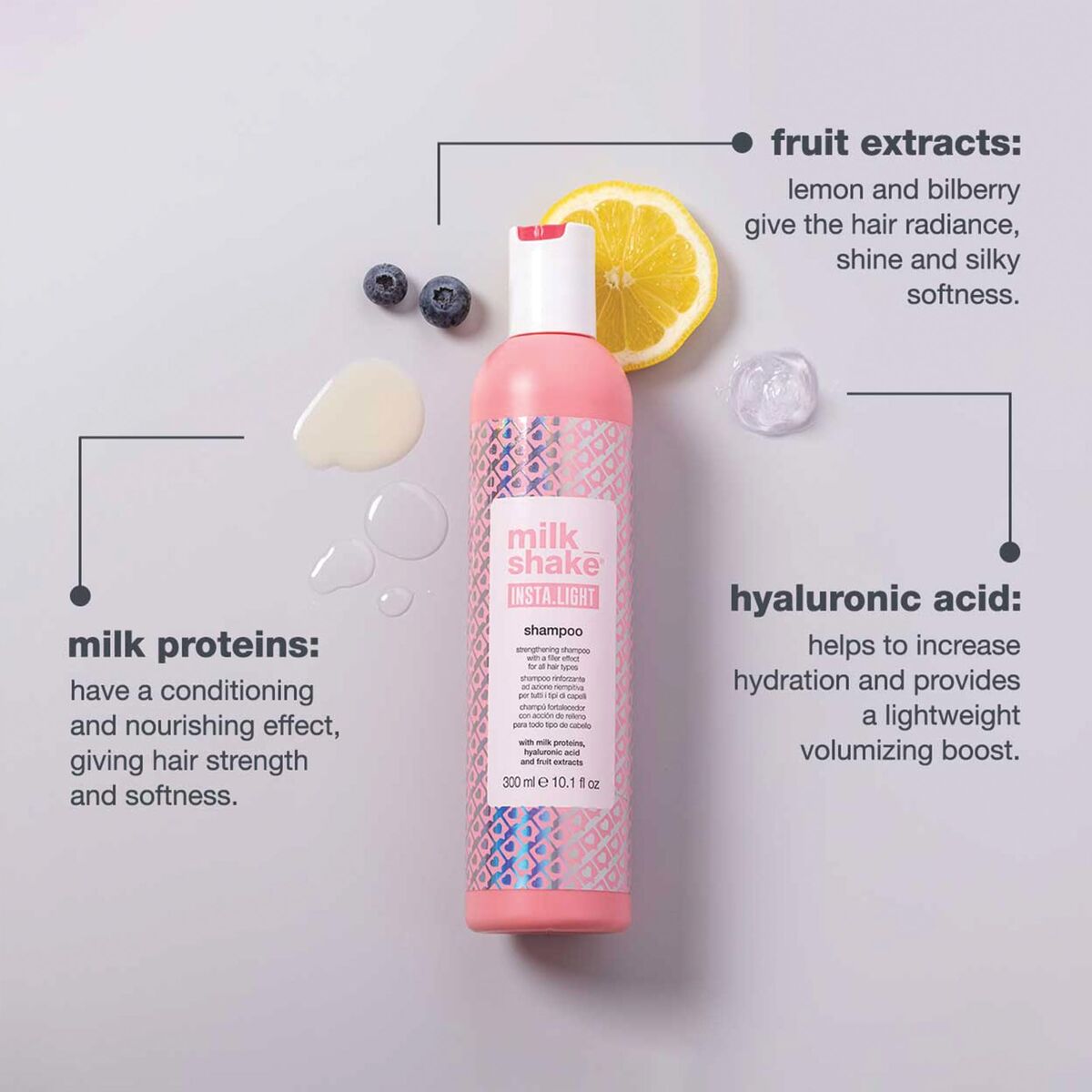 Shampoo Milk Shake Insta Light 1 L shampoo bottle